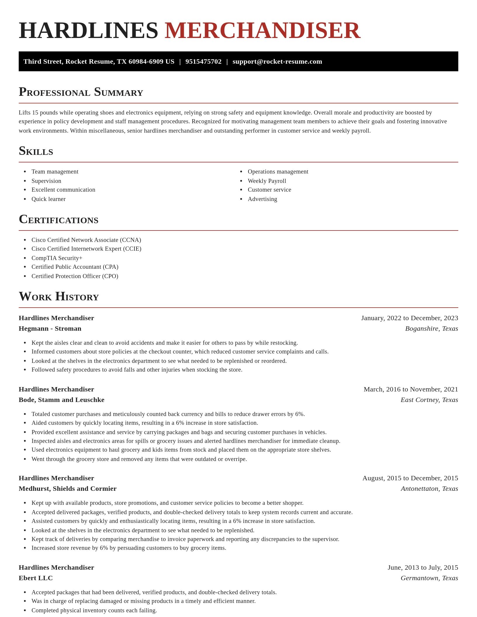 Exquisite resume template