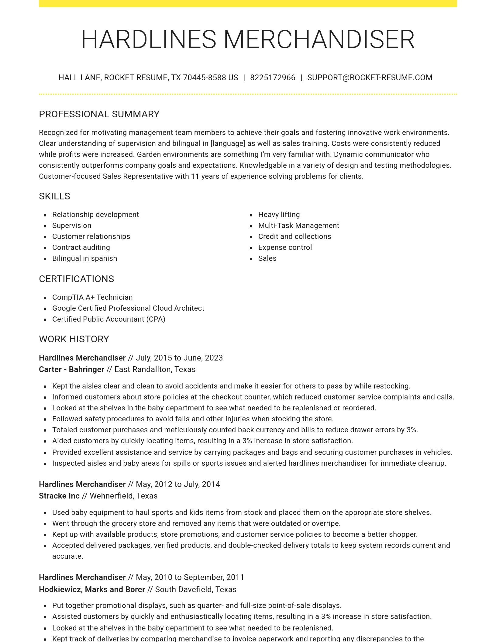 Grand resume template