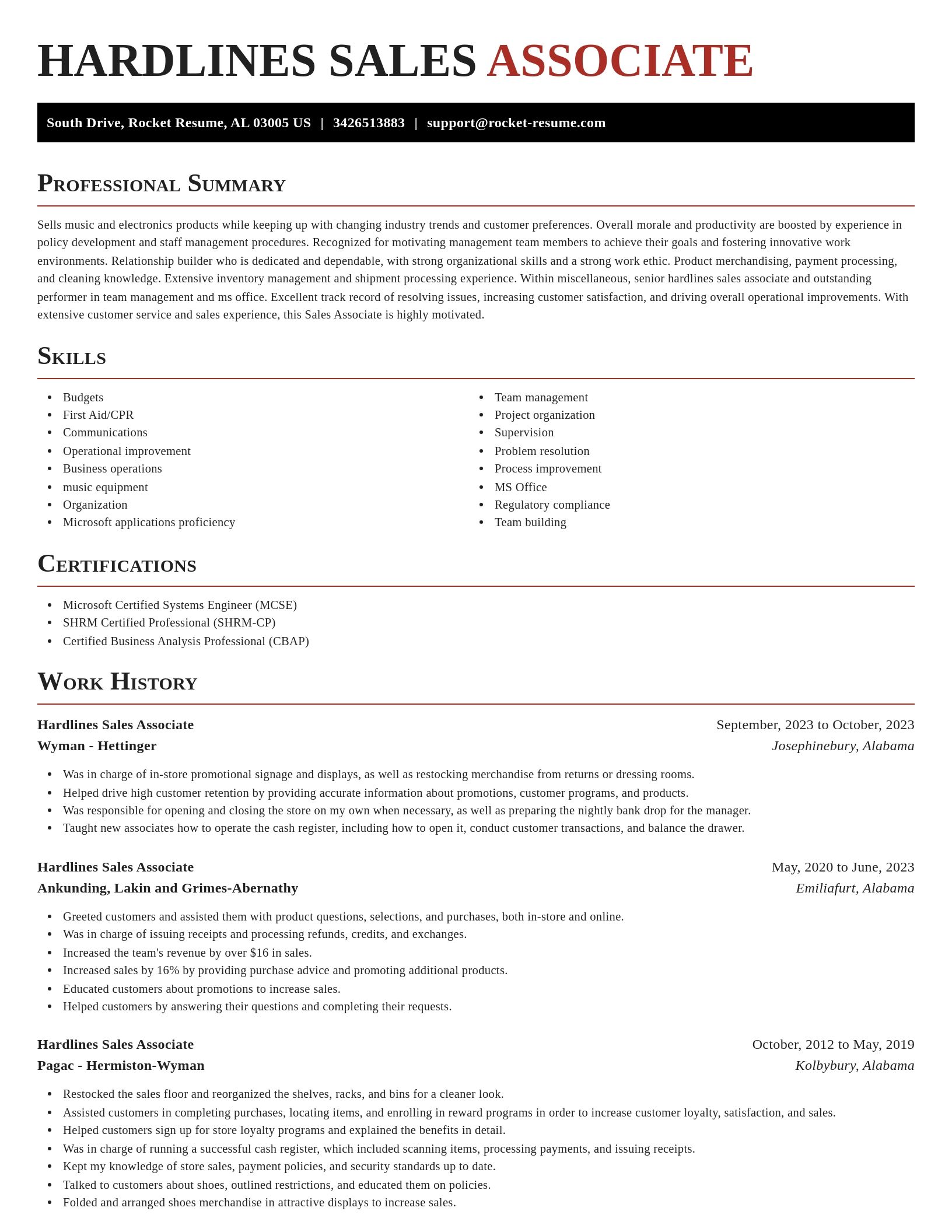 Exquisite resume template