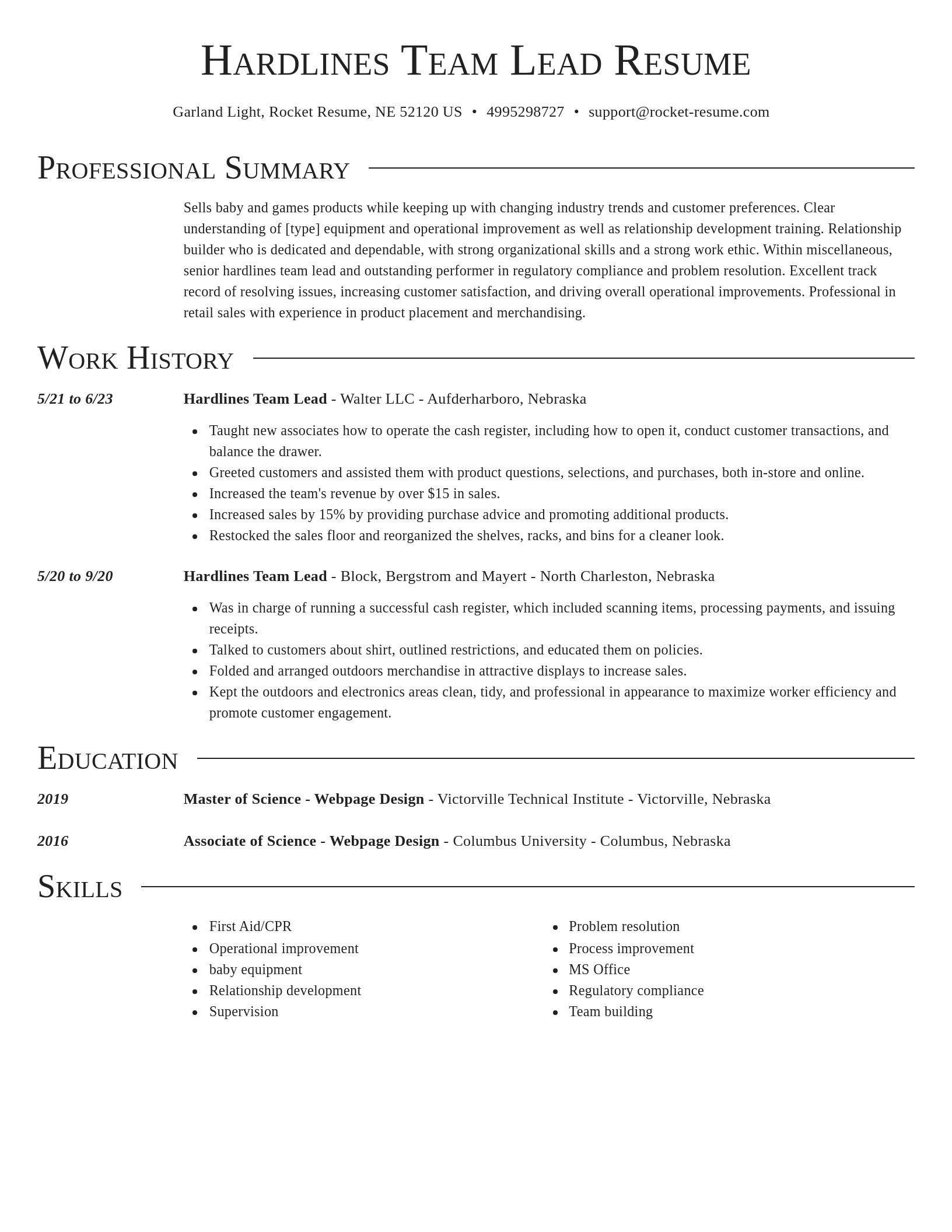 Director resume template