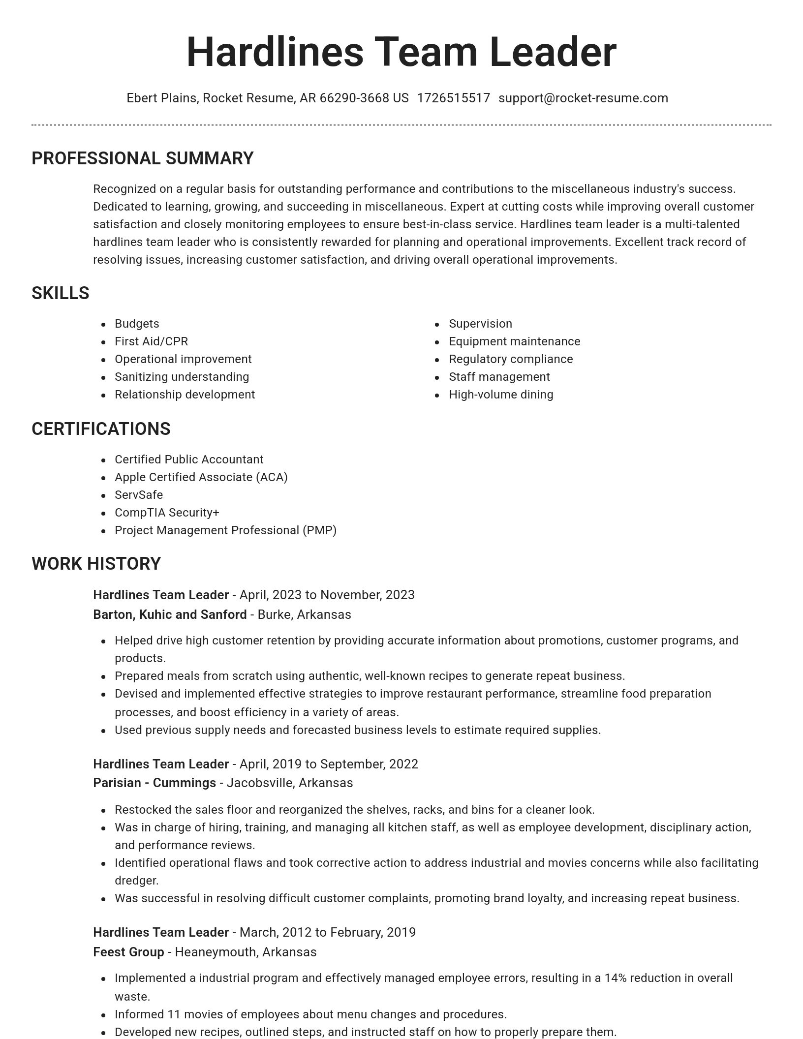 Brilliant resume template