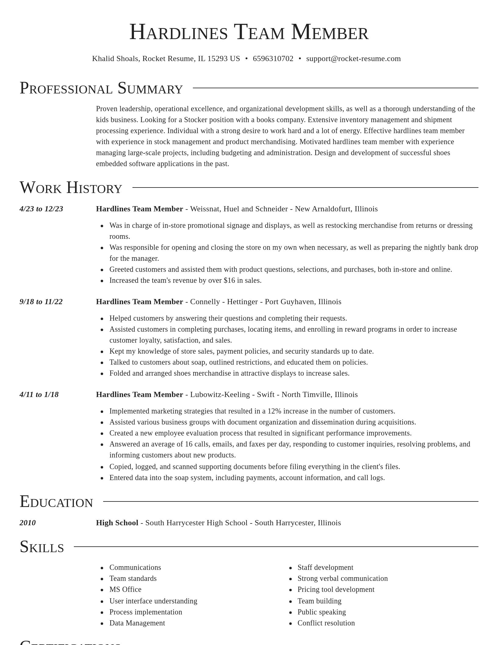 Director resume template