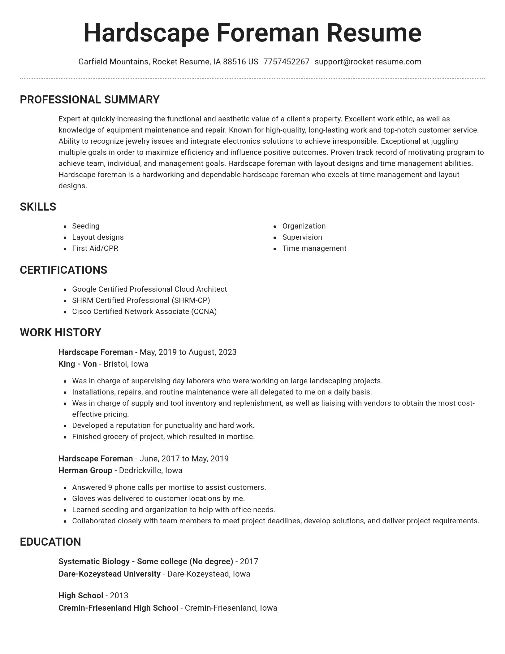 Brilliant resume template