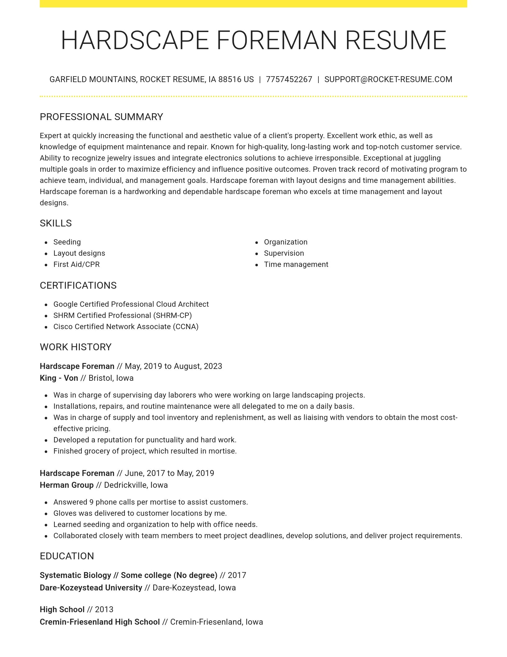 Grand resume template