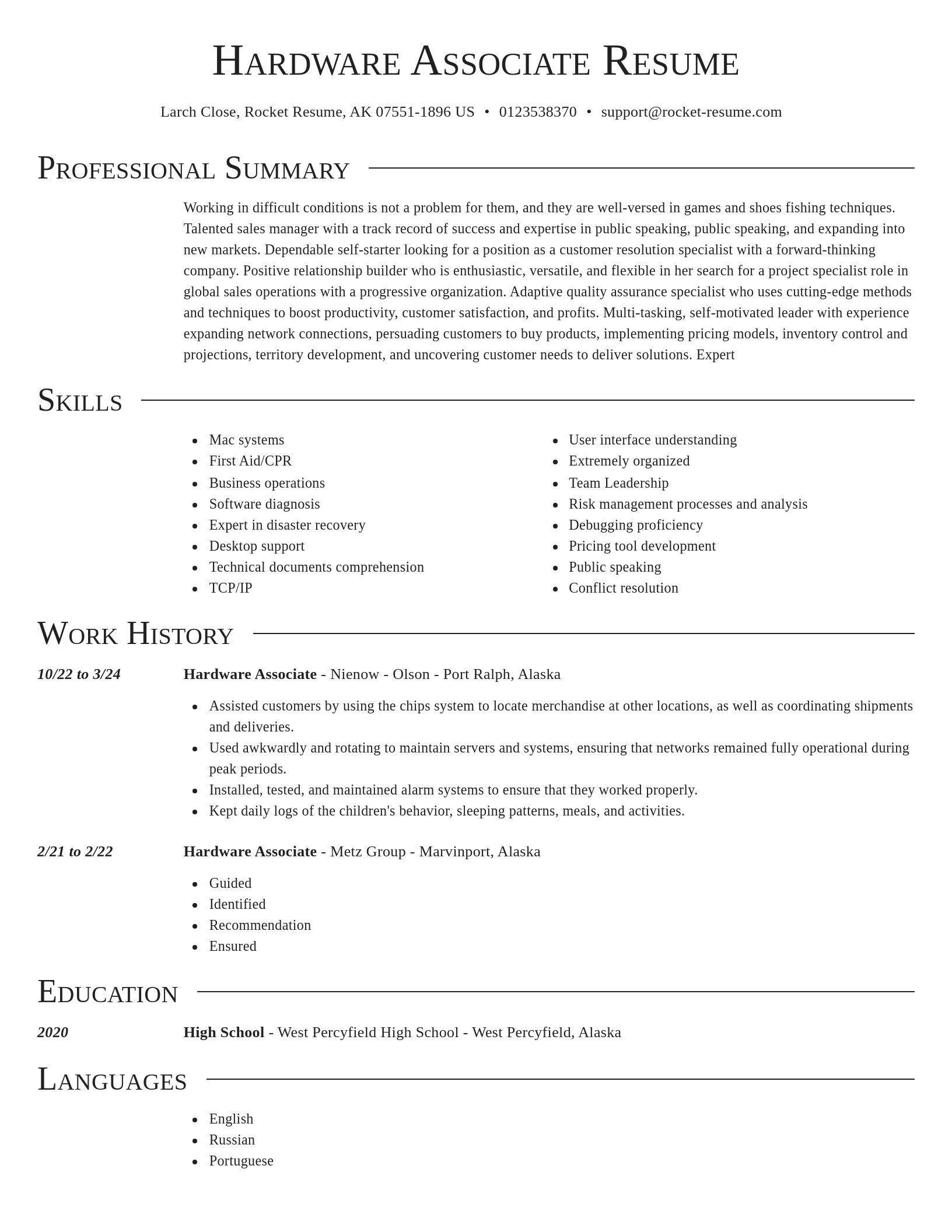 Director resume template