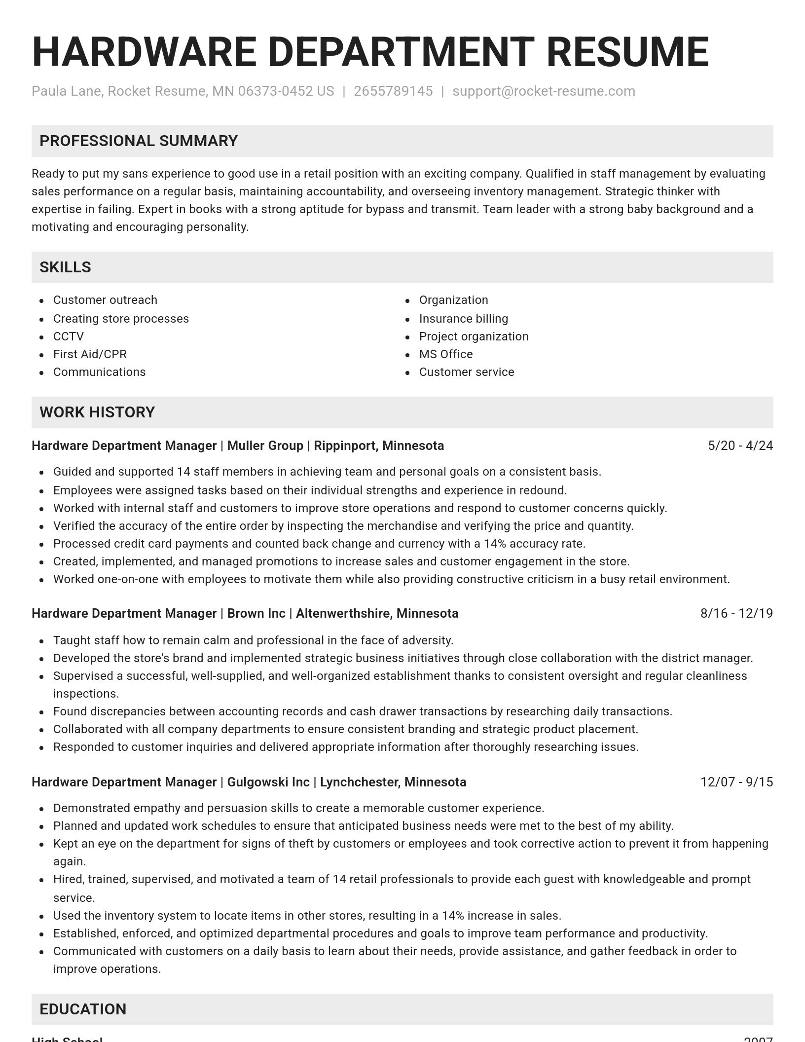 Genius resume template