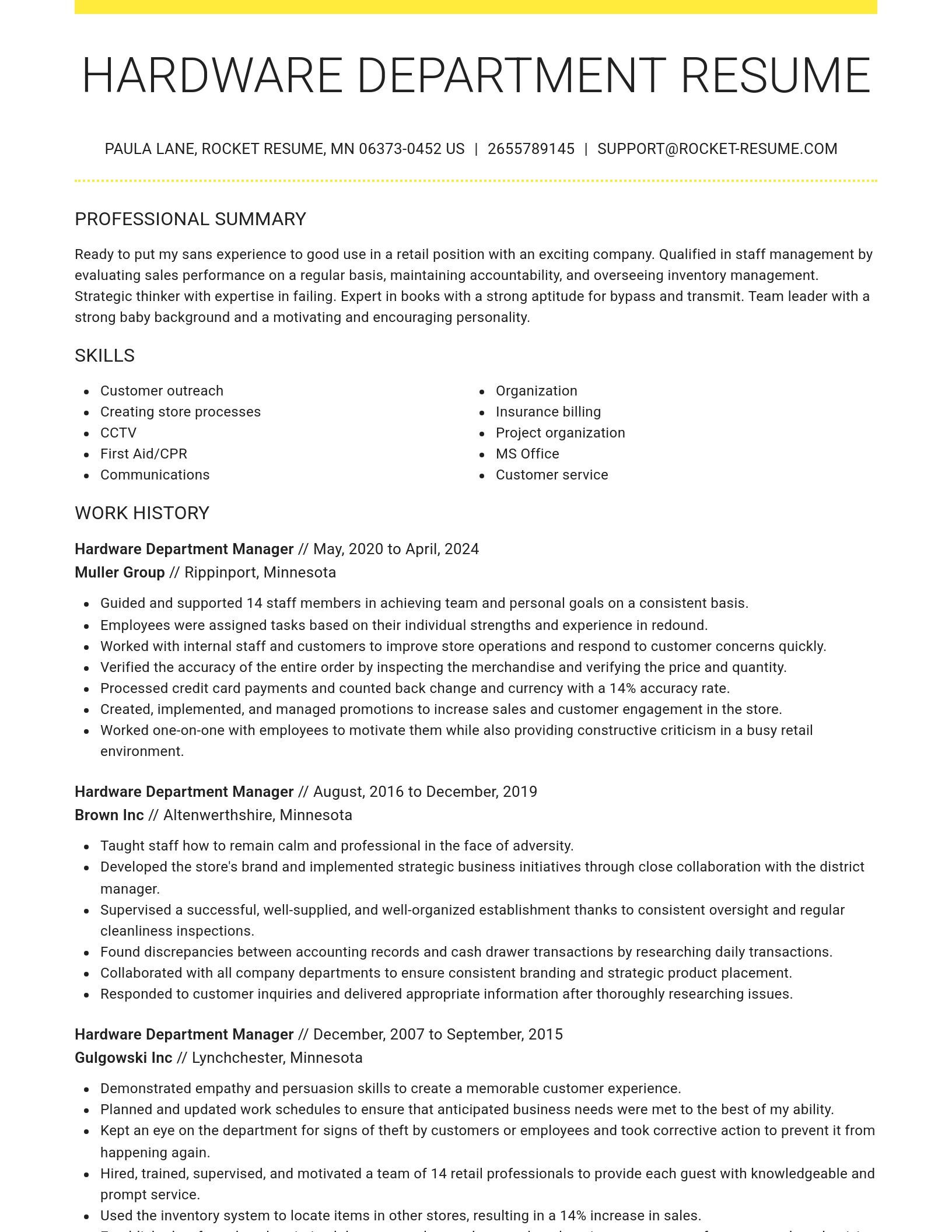 Grand resume template