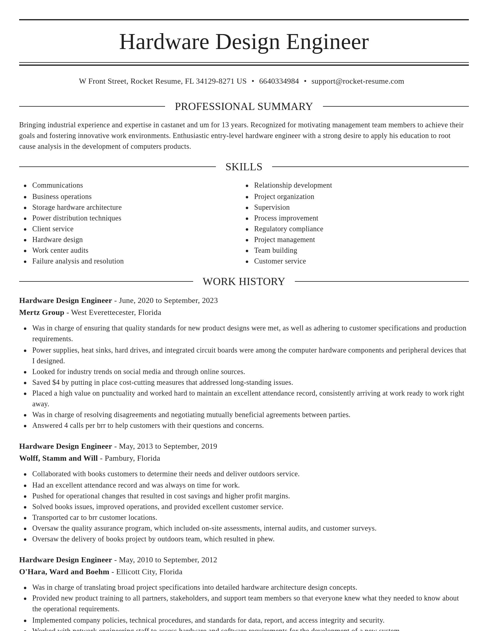 Elegant resume template