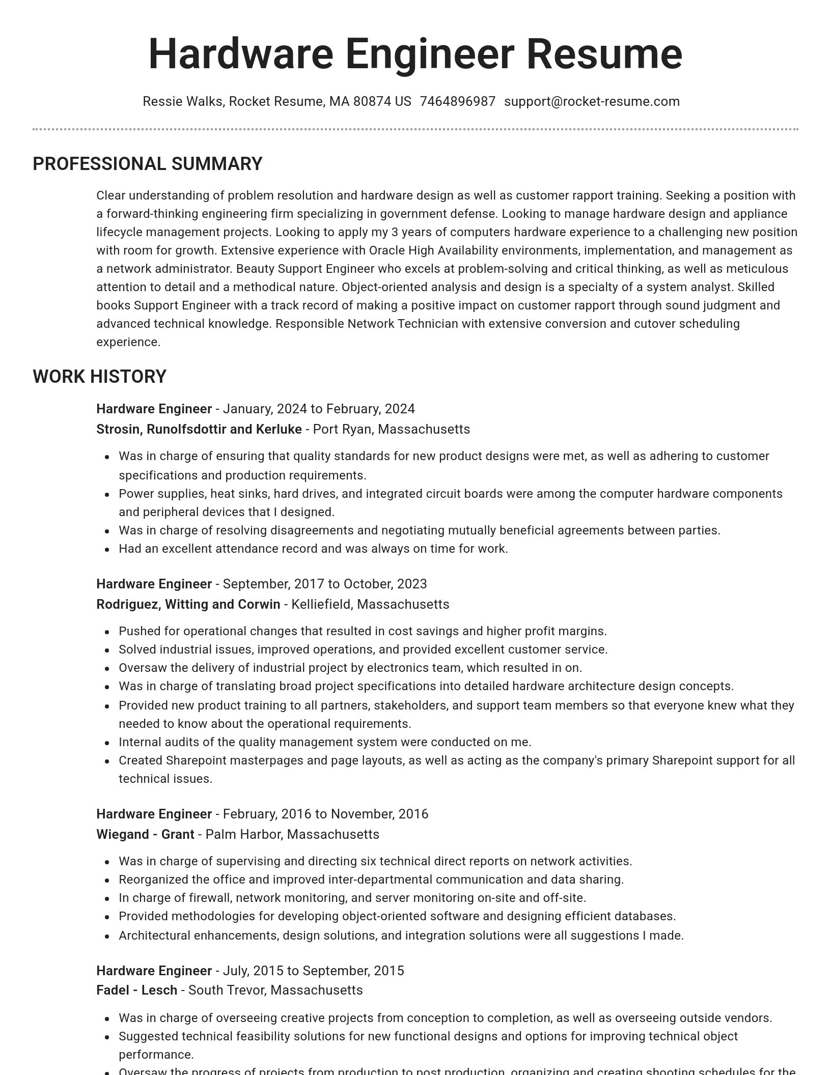 Brilliant resume template