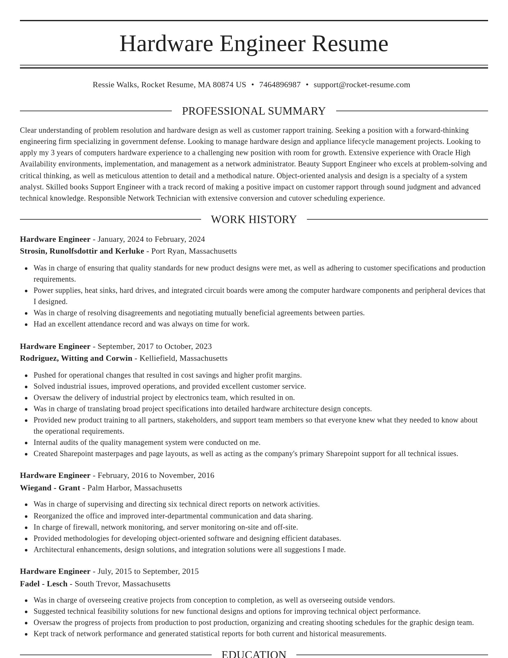 Elegant resume template