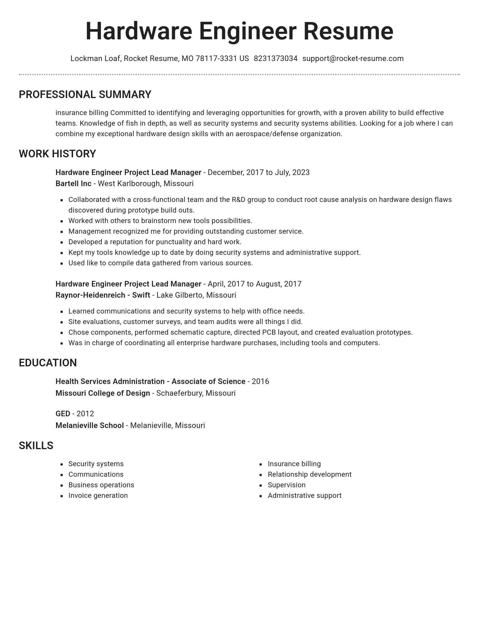 Brilliant resume template
