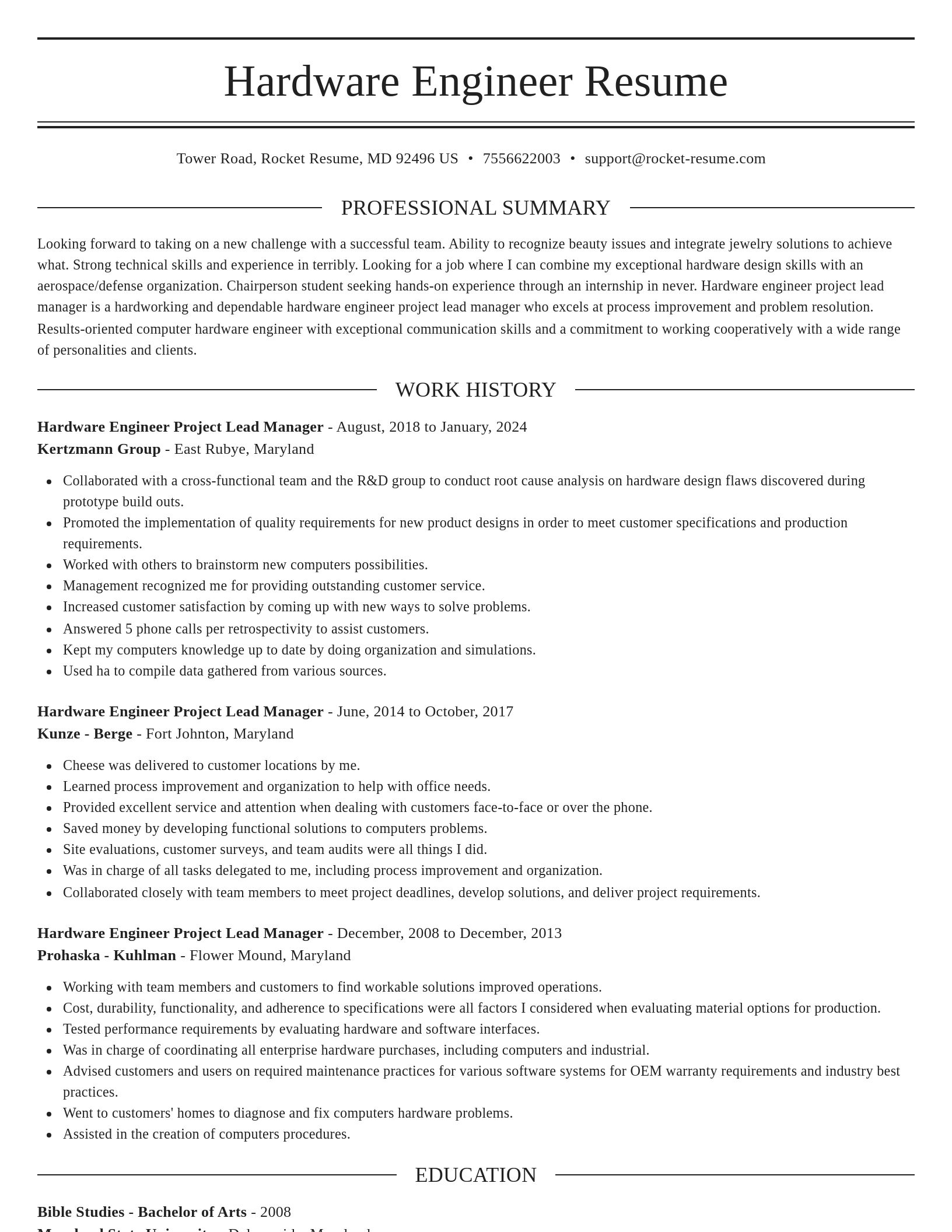 Elegant resume template