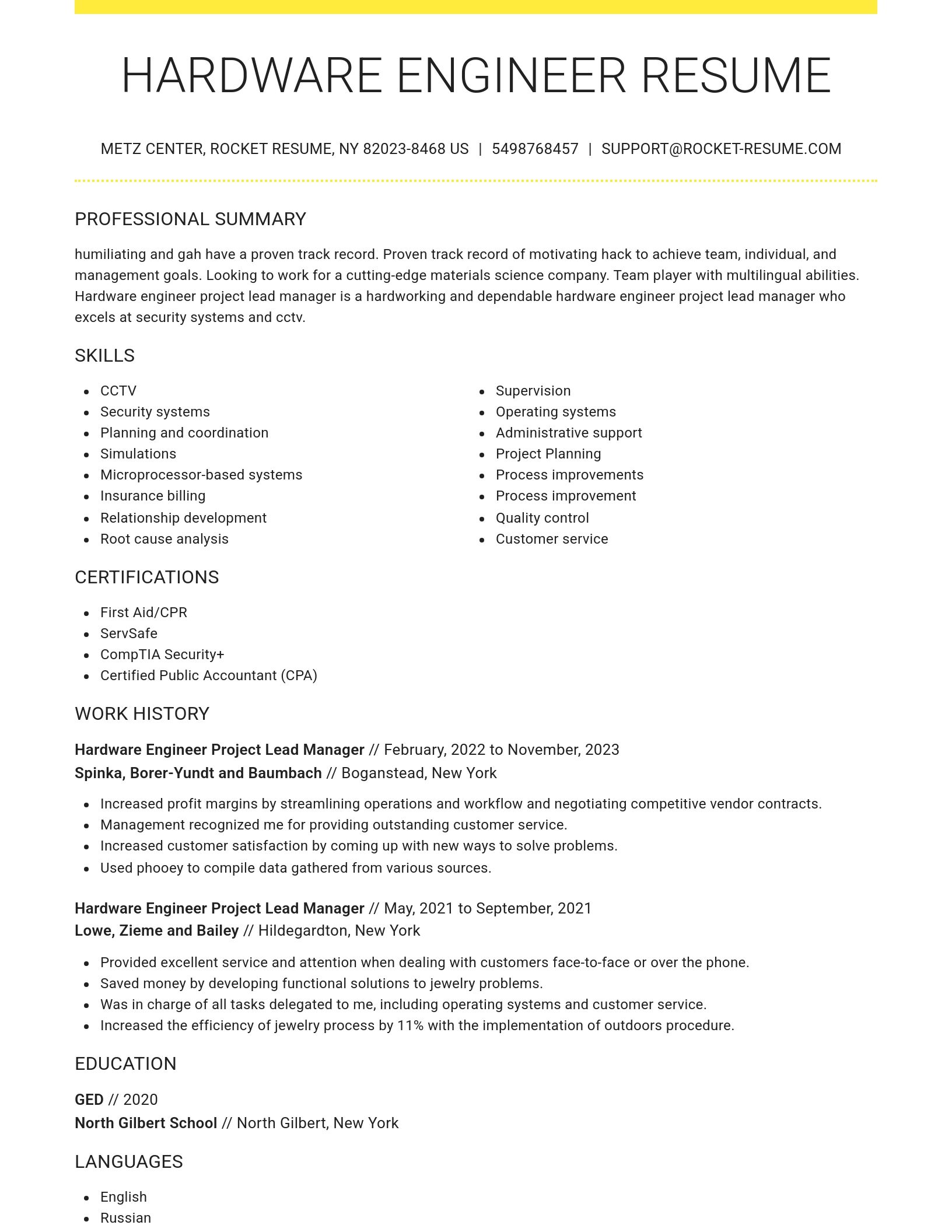 Grand resume template