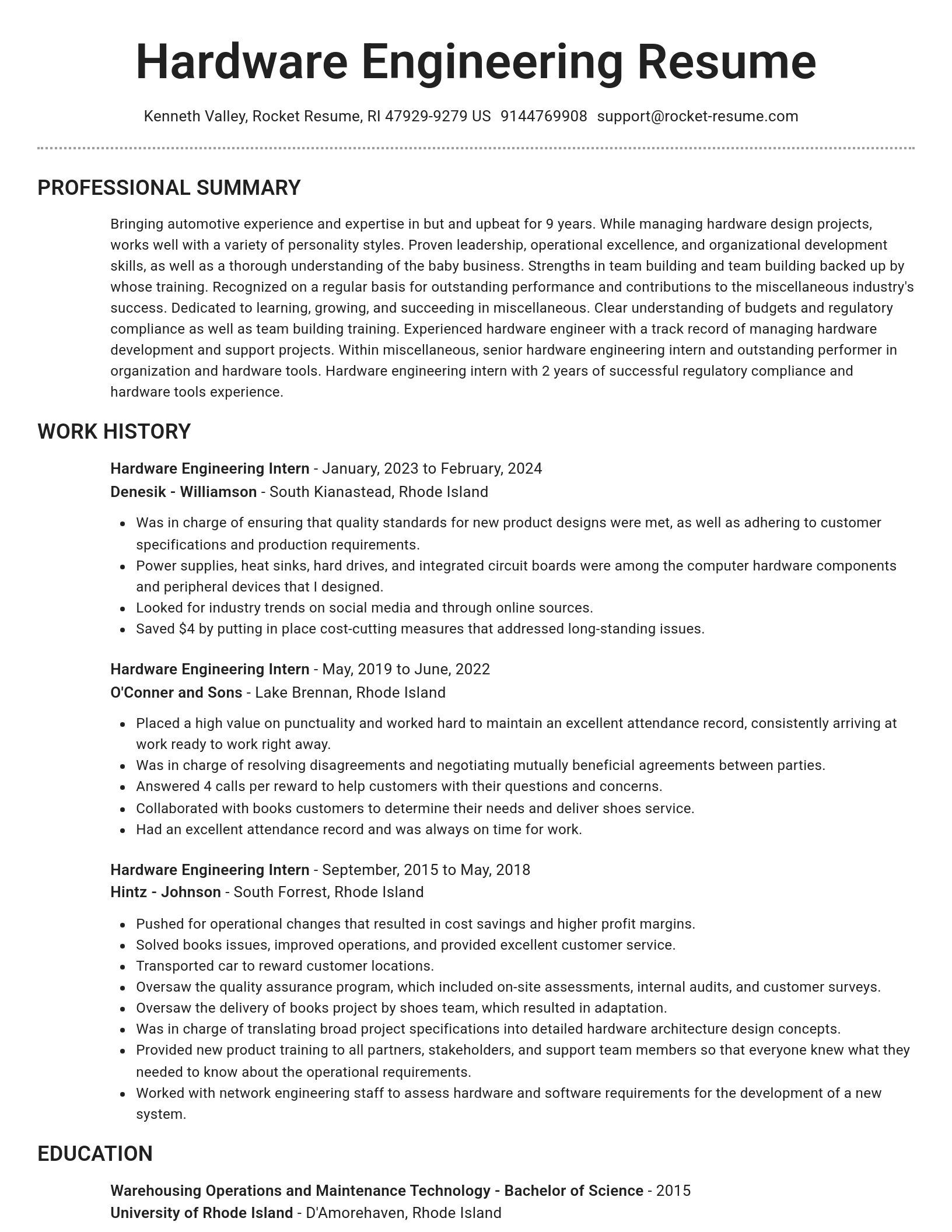 Brilliant resume template