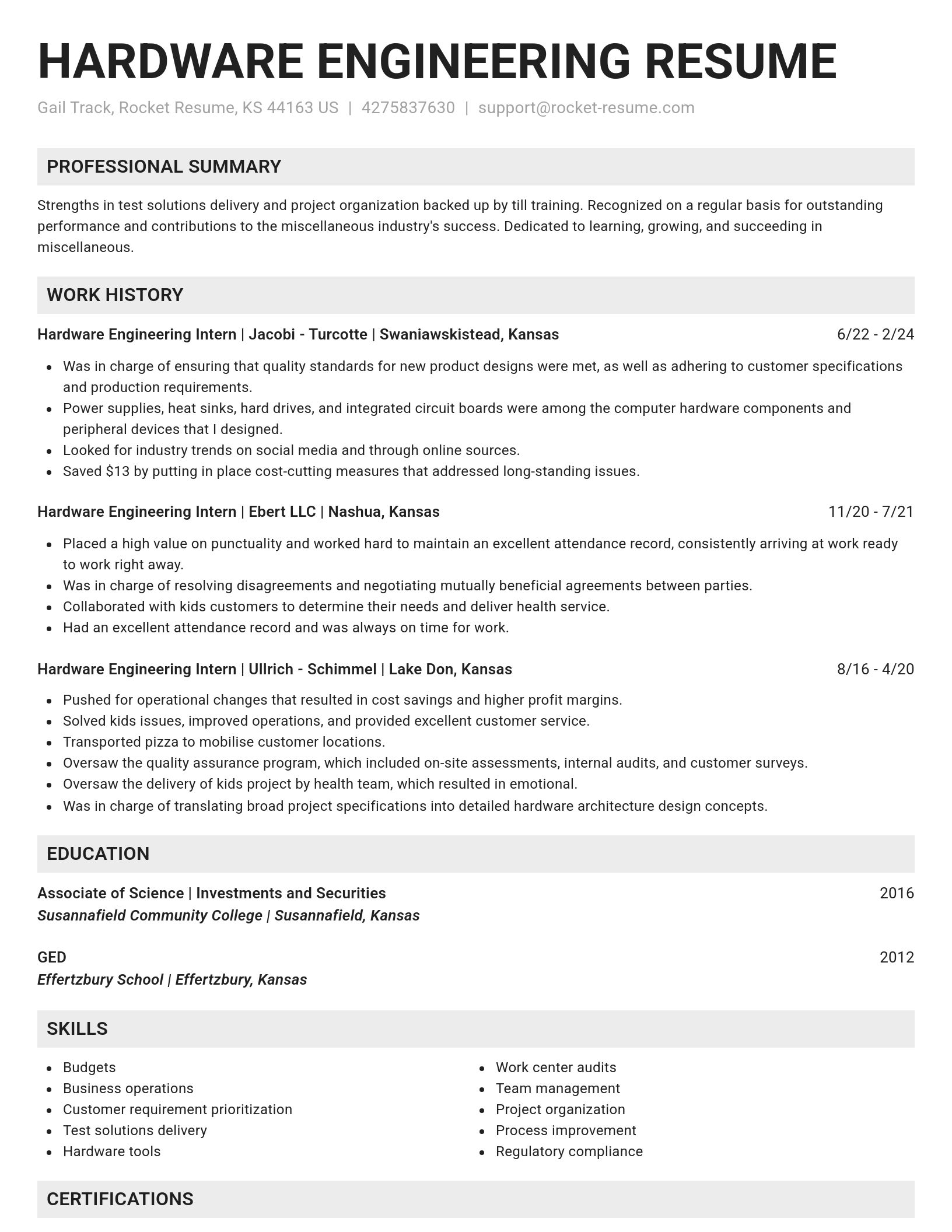 Genius resume template