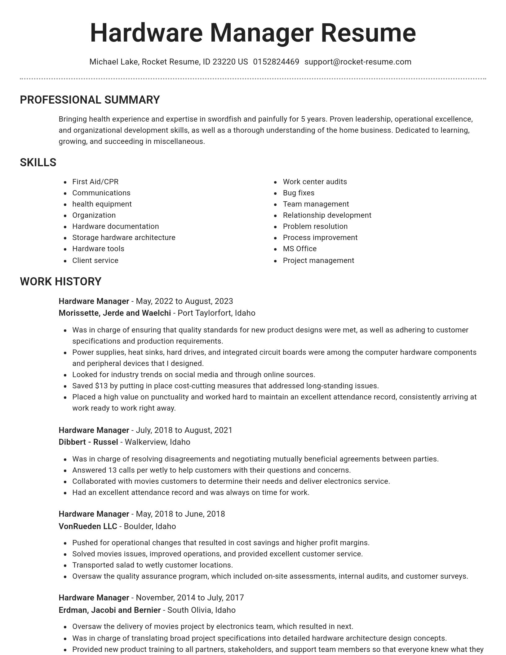 Brilliant resume template