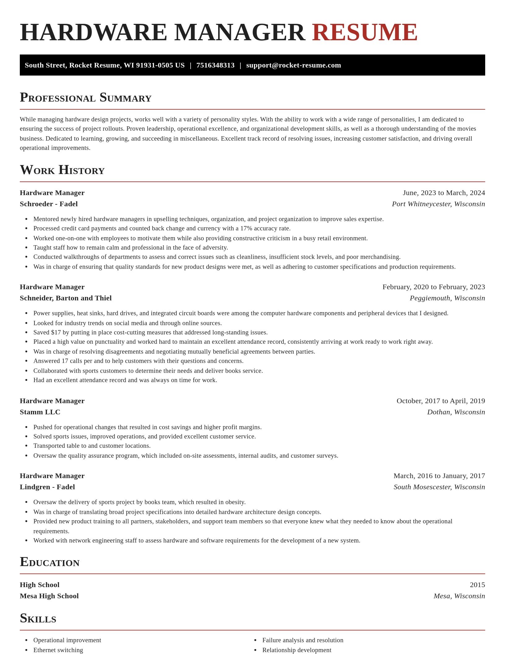 Exquisite resume template