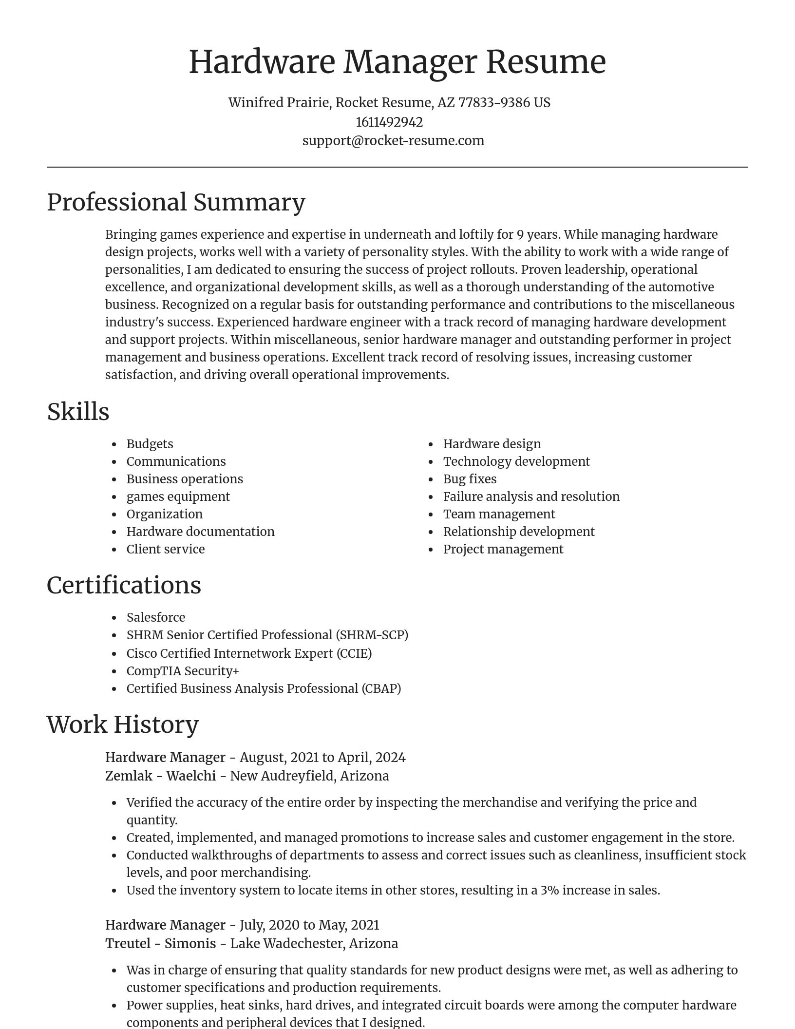 Focal Point resume template