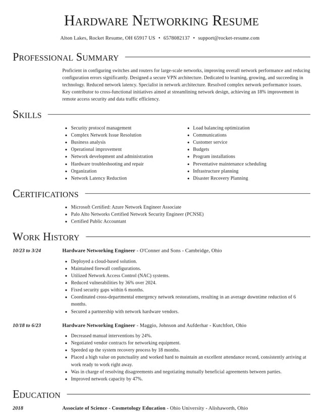 Director resume template