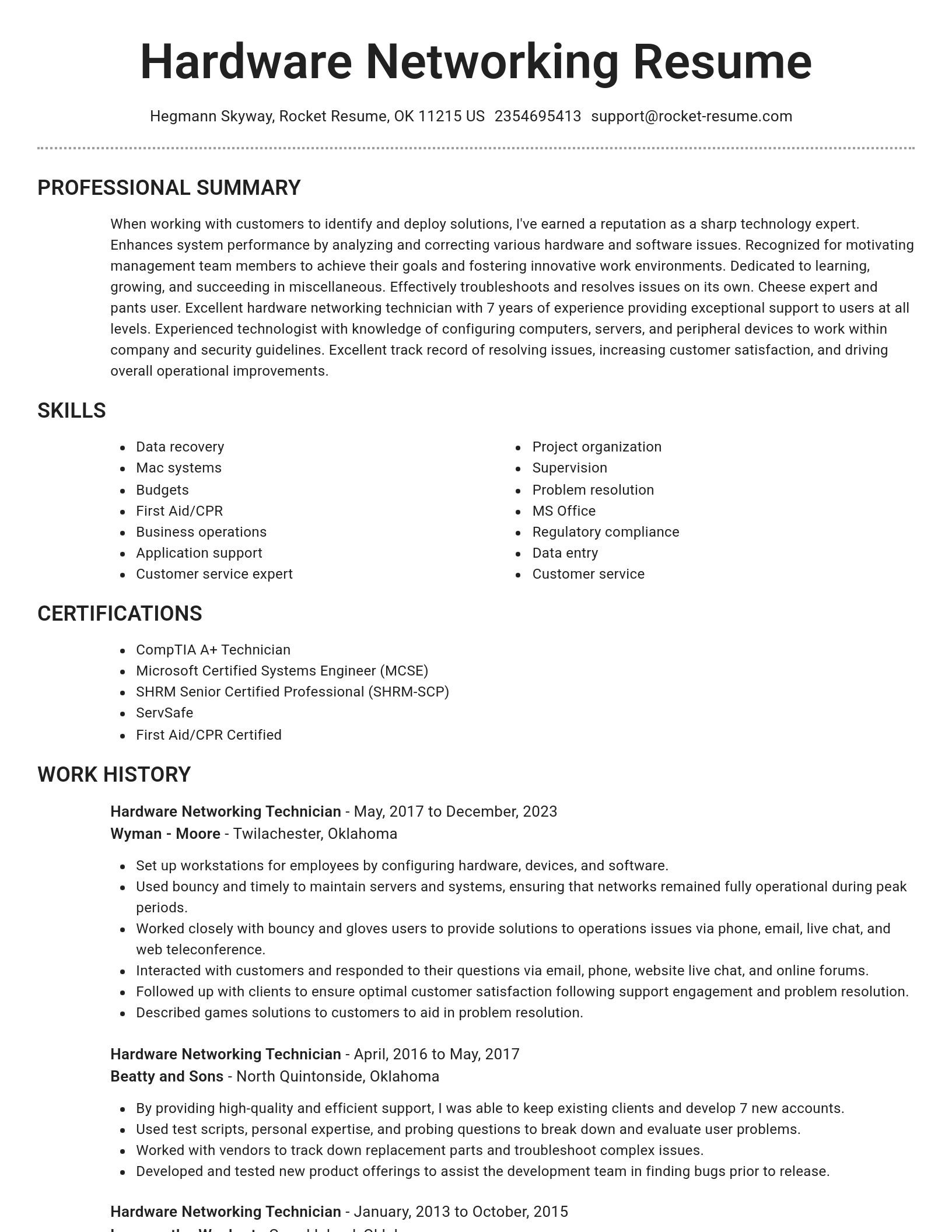 Brilliant resume template