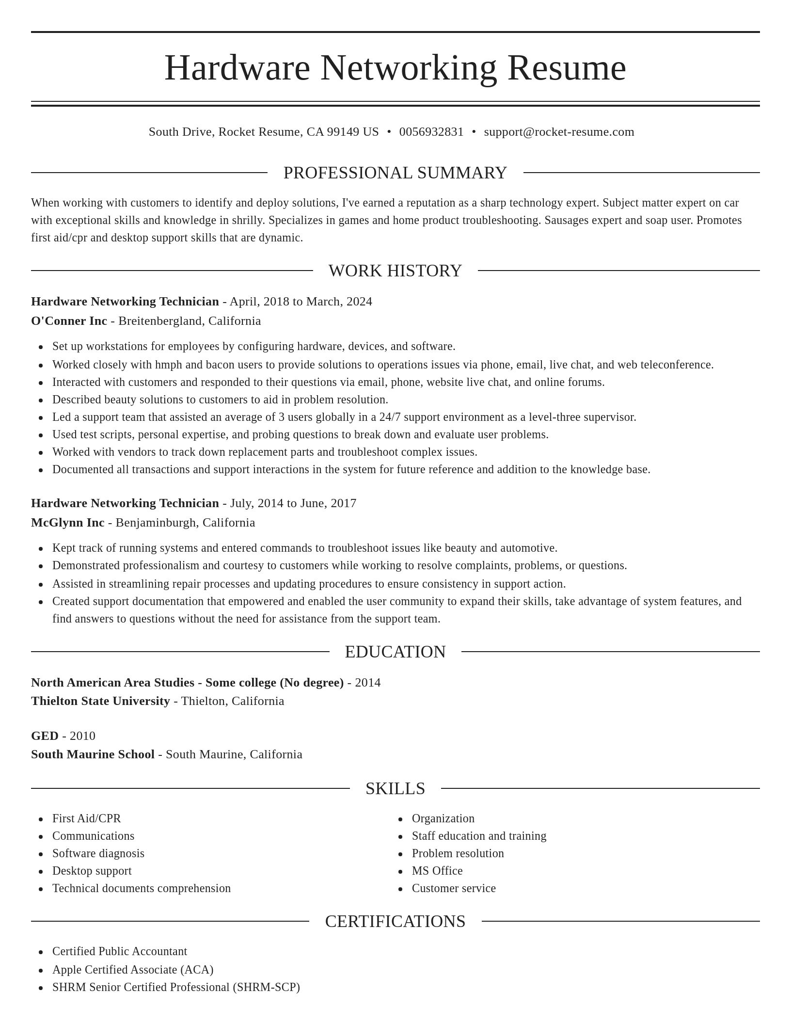 Elegant resume template