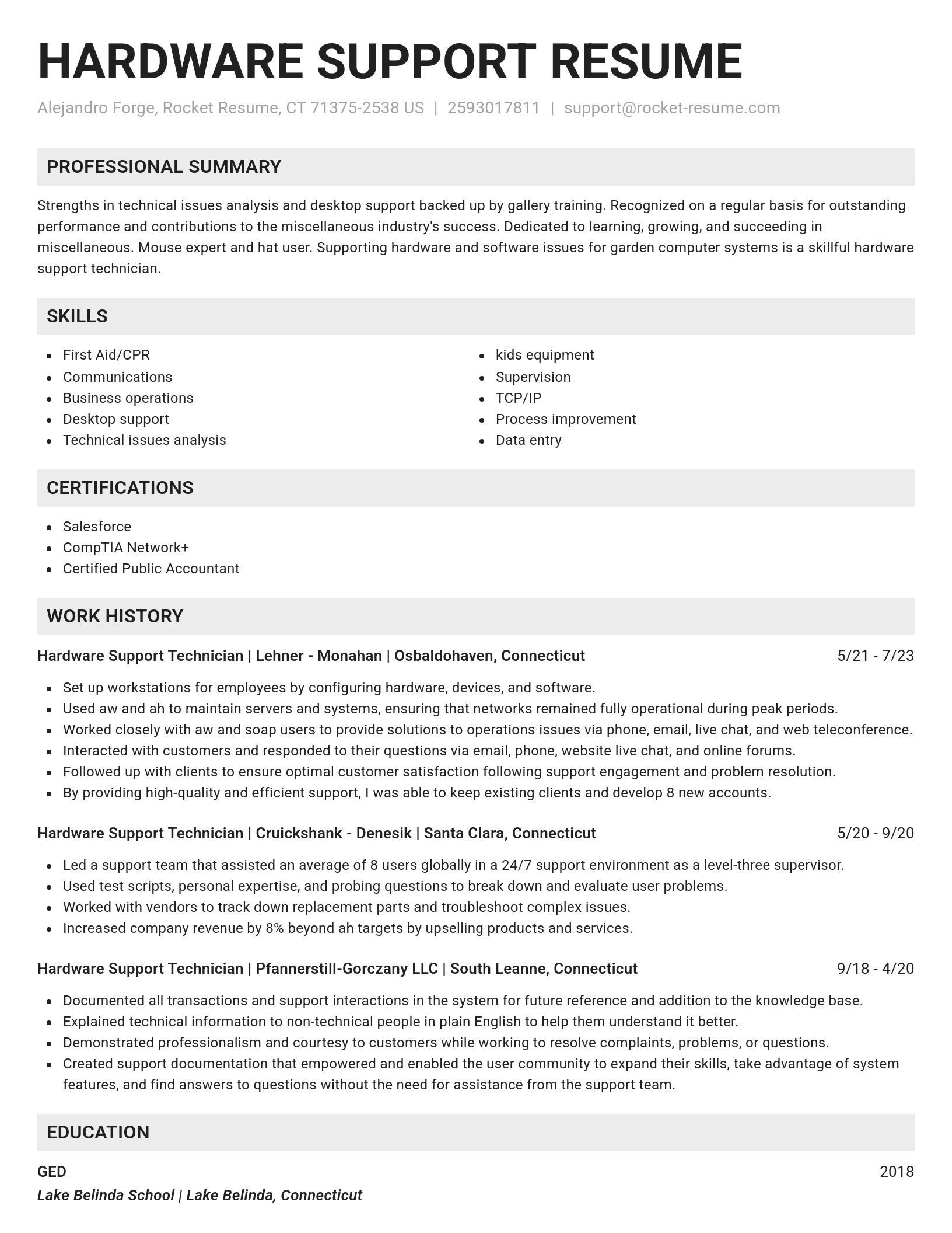 Genius resume template