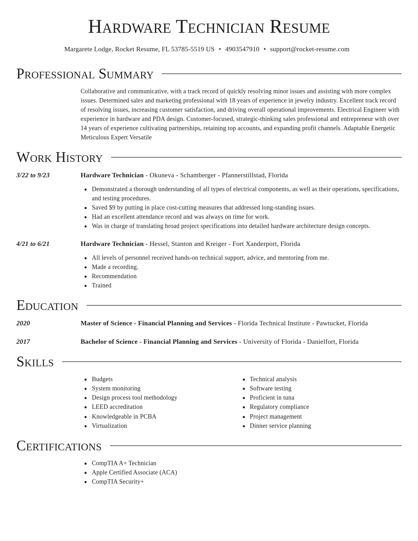 Director resume template