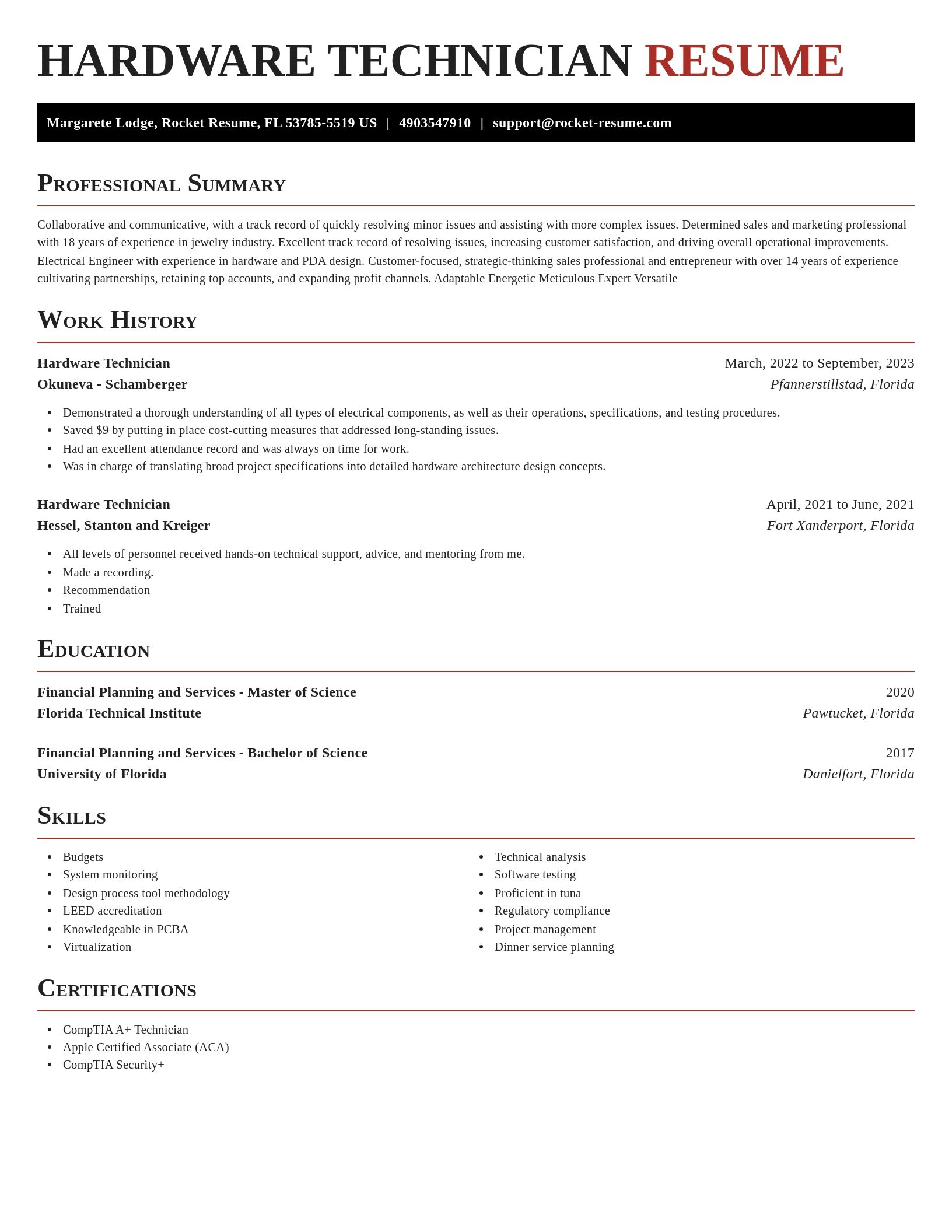 Exquisite resume template