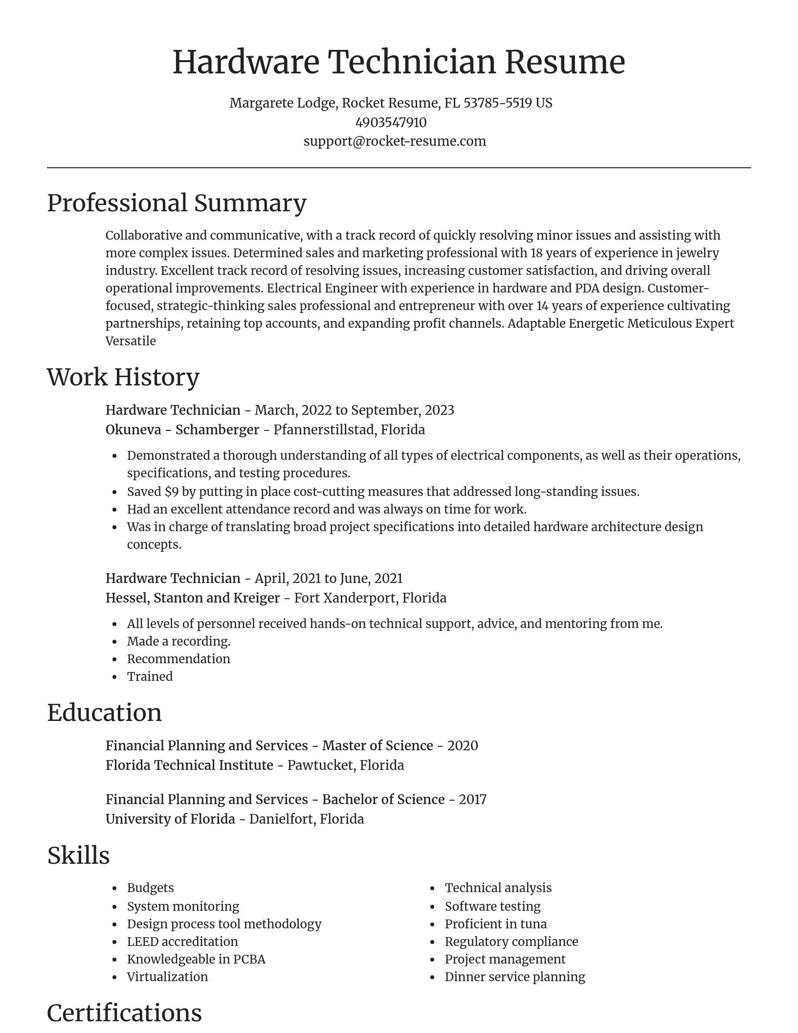 Focal Point resume template