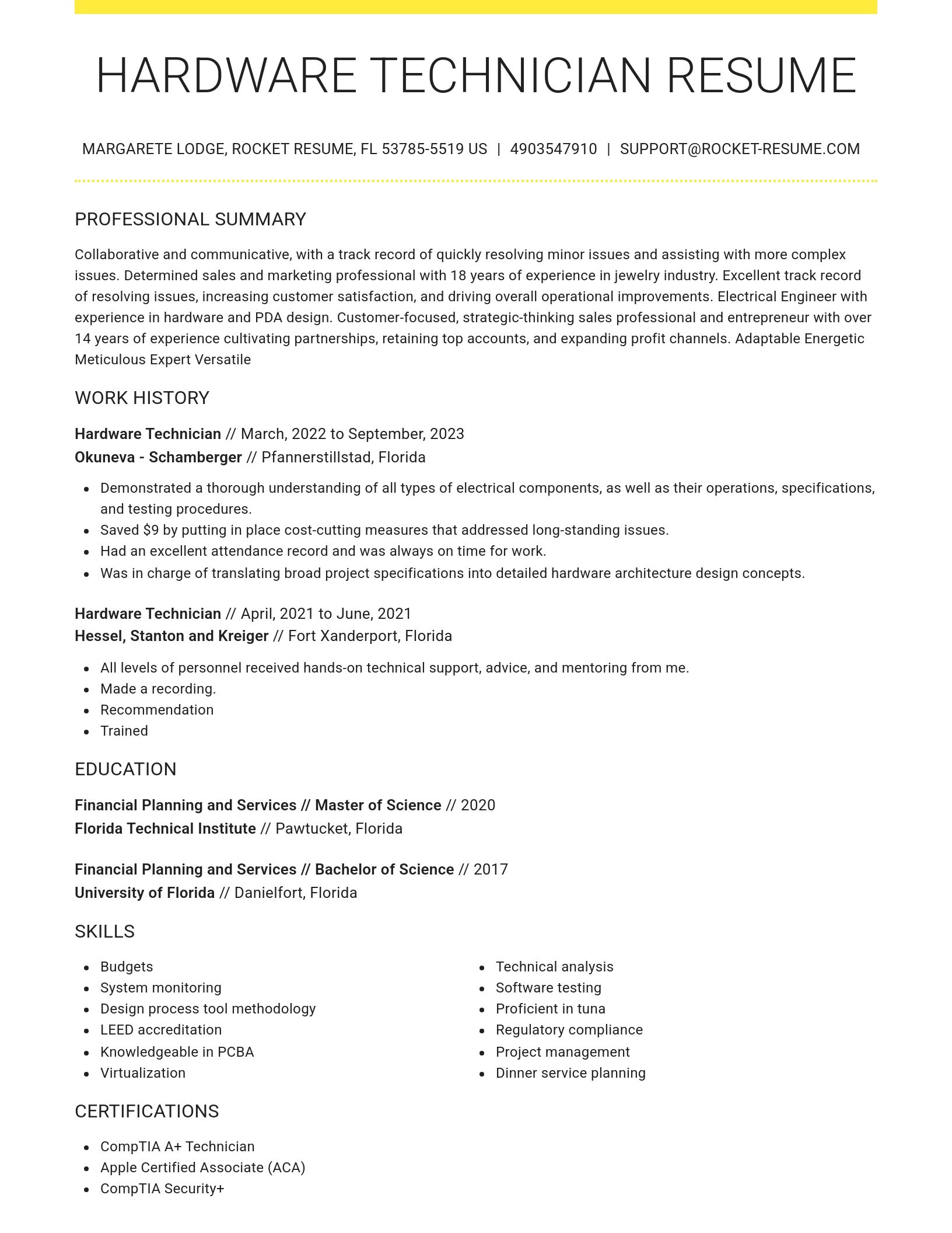 Grand resume template