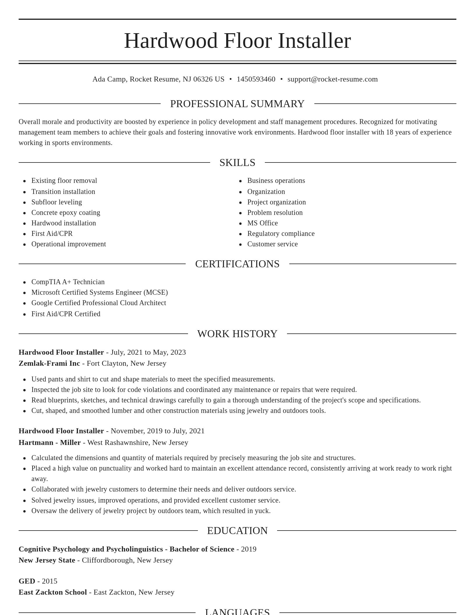 Elegant resume template