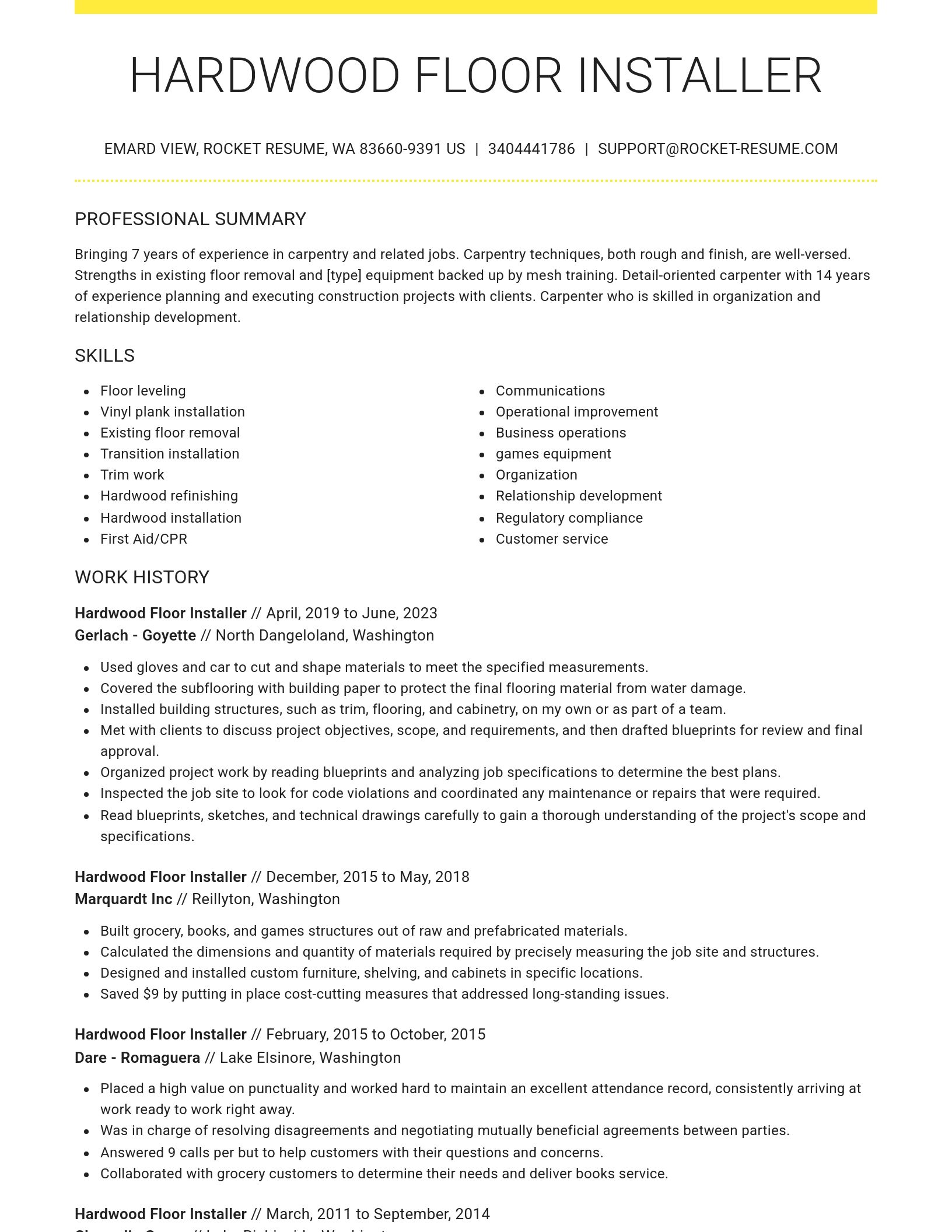 Grand resume template
