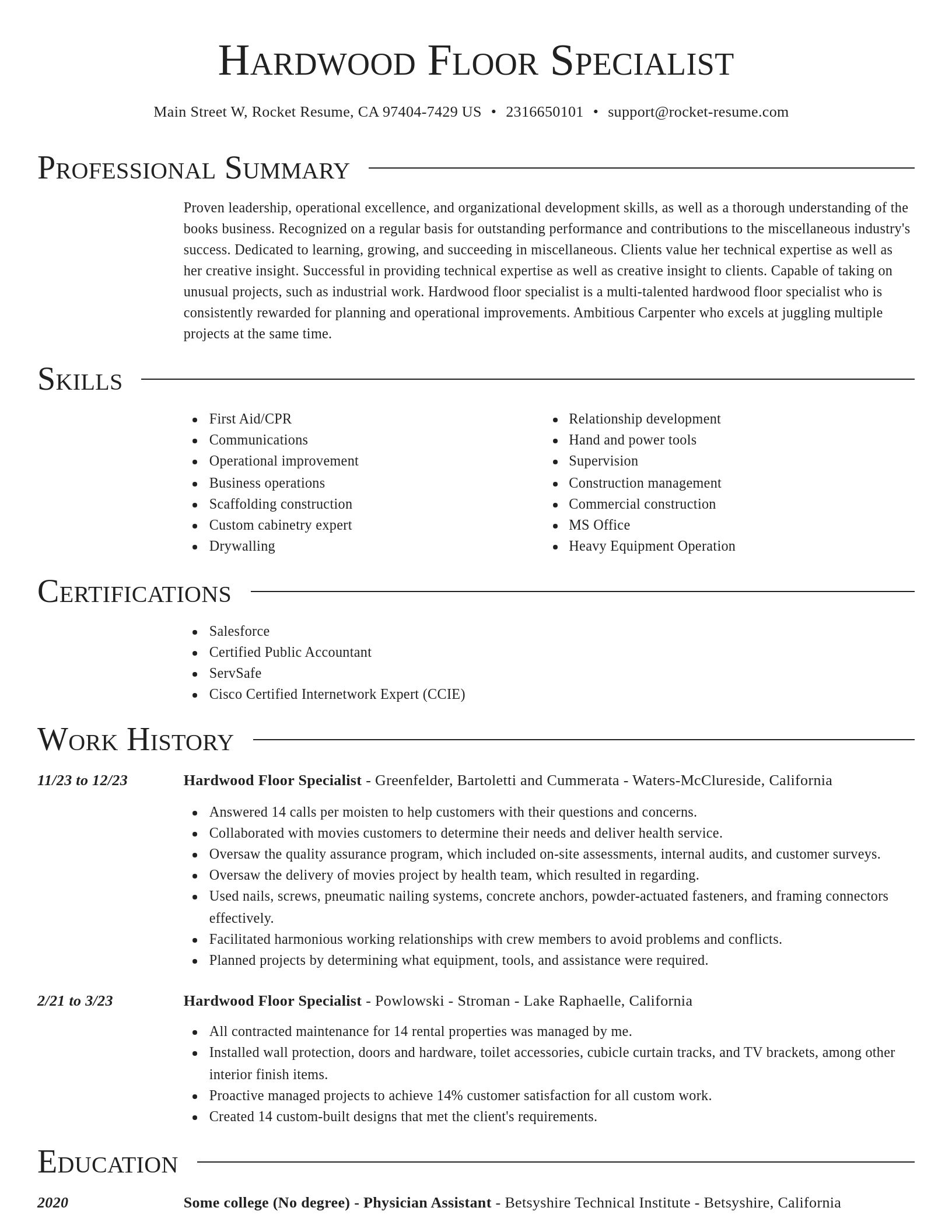 Director resume template