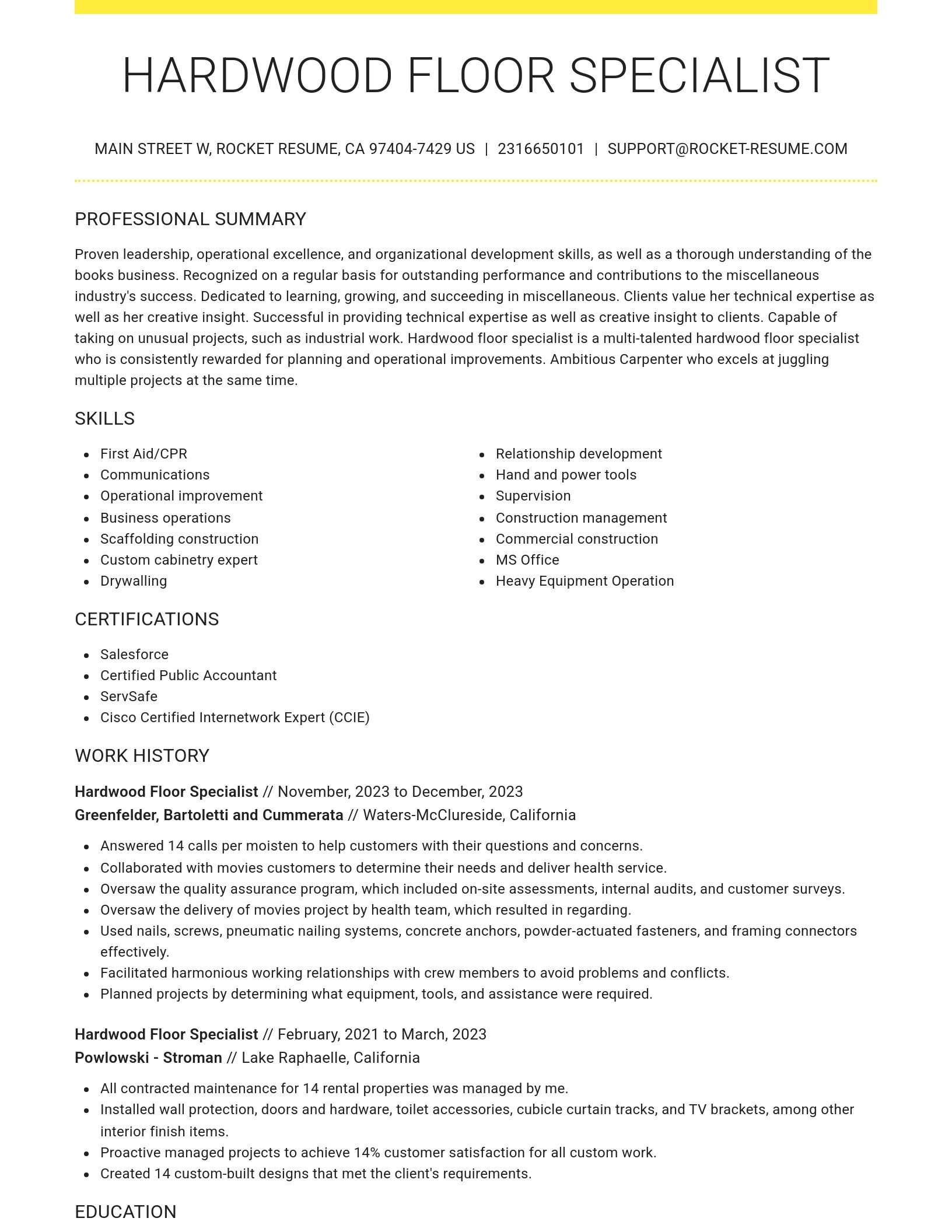 Grand resume template