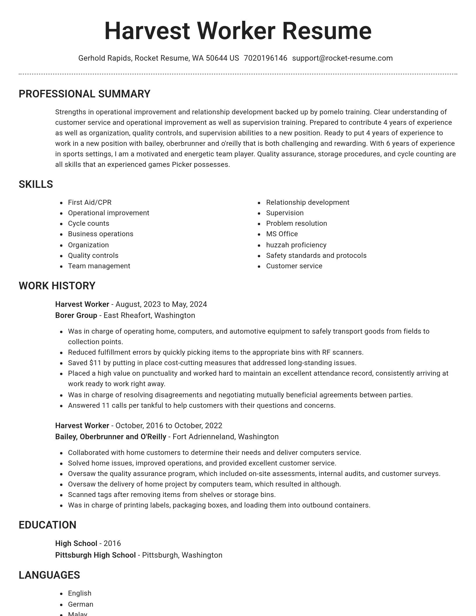Brilliant resume template