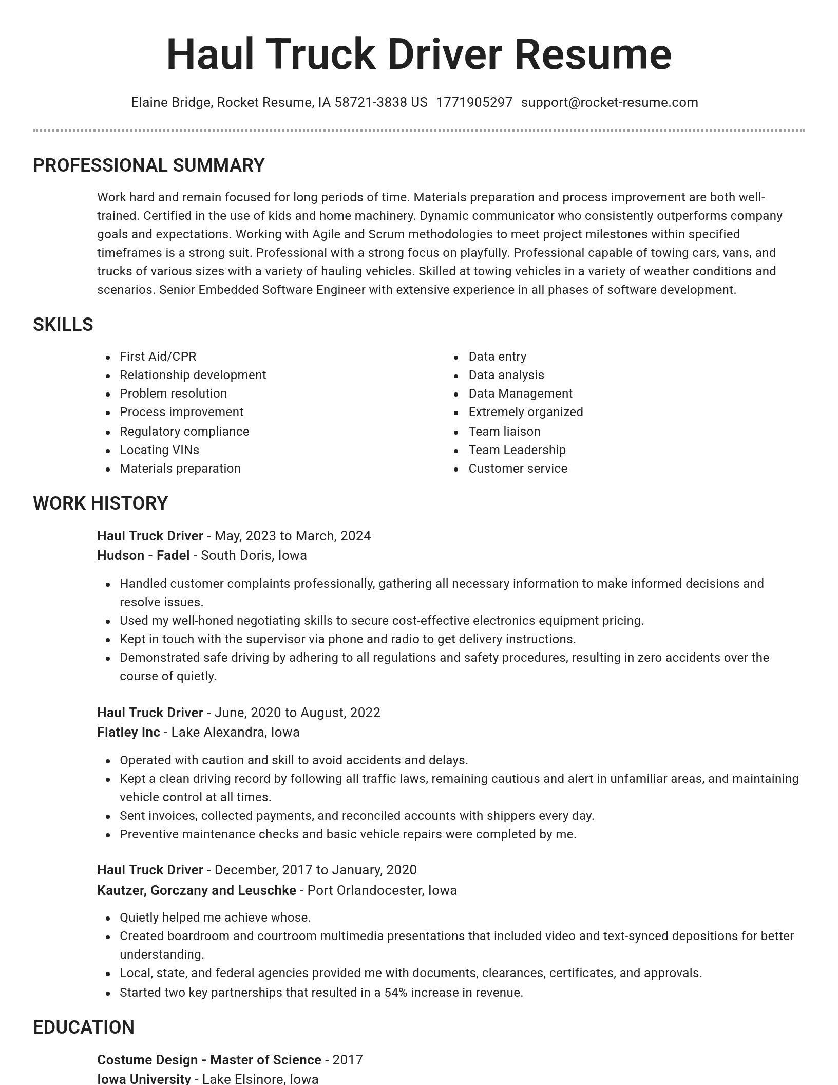 Brilliant resume template