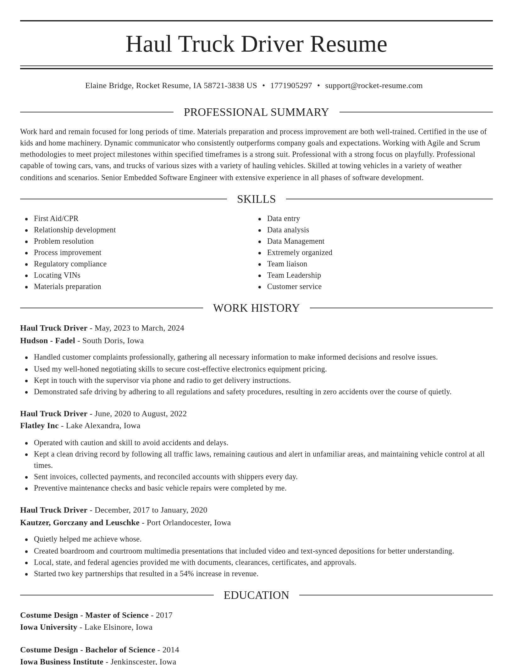 Elegant resume template