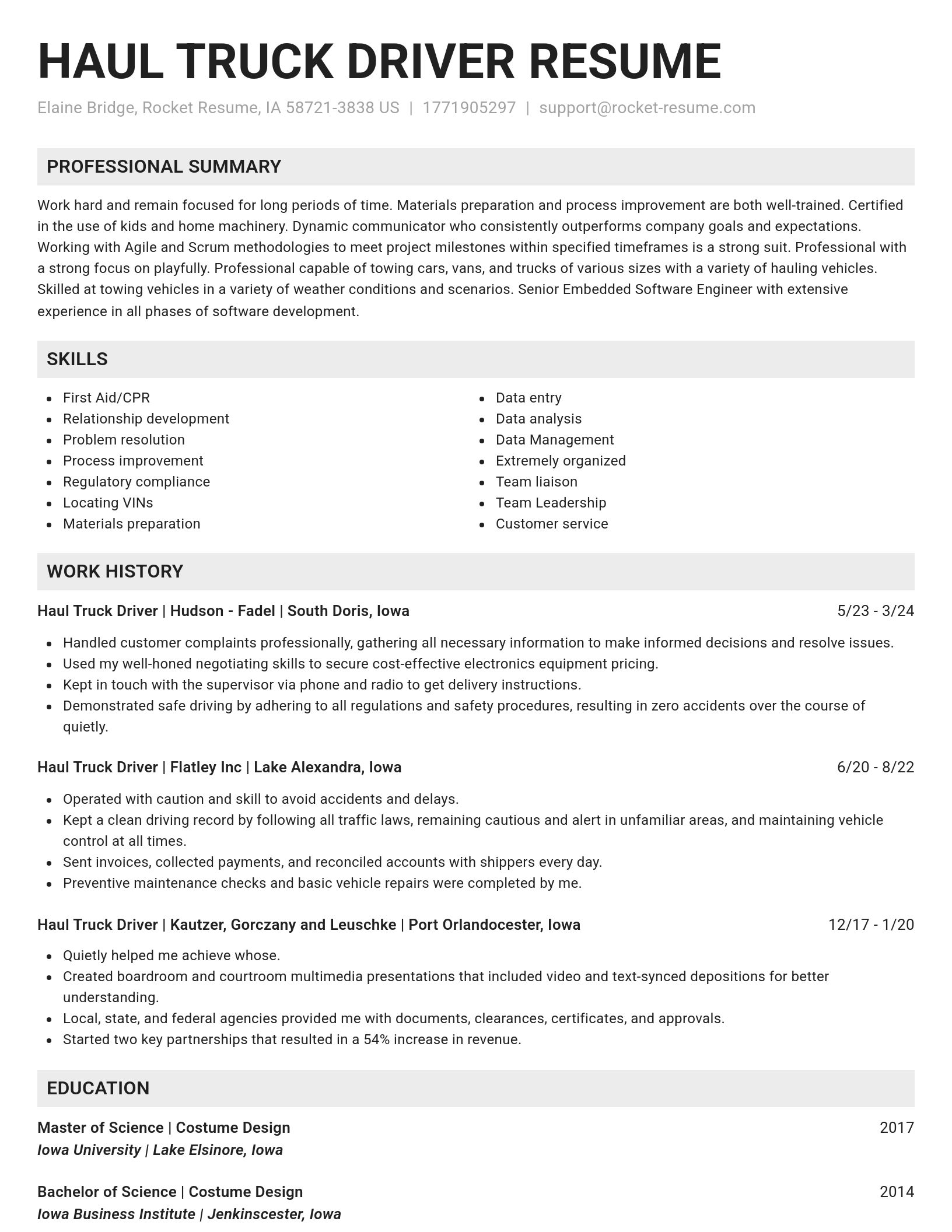 Genius resume template