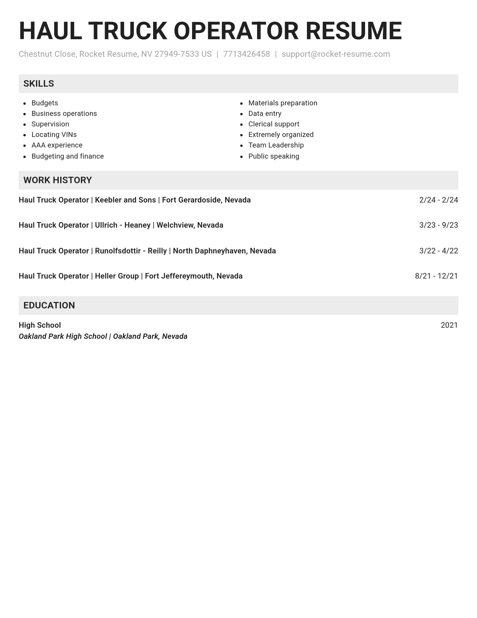 Genius resume template