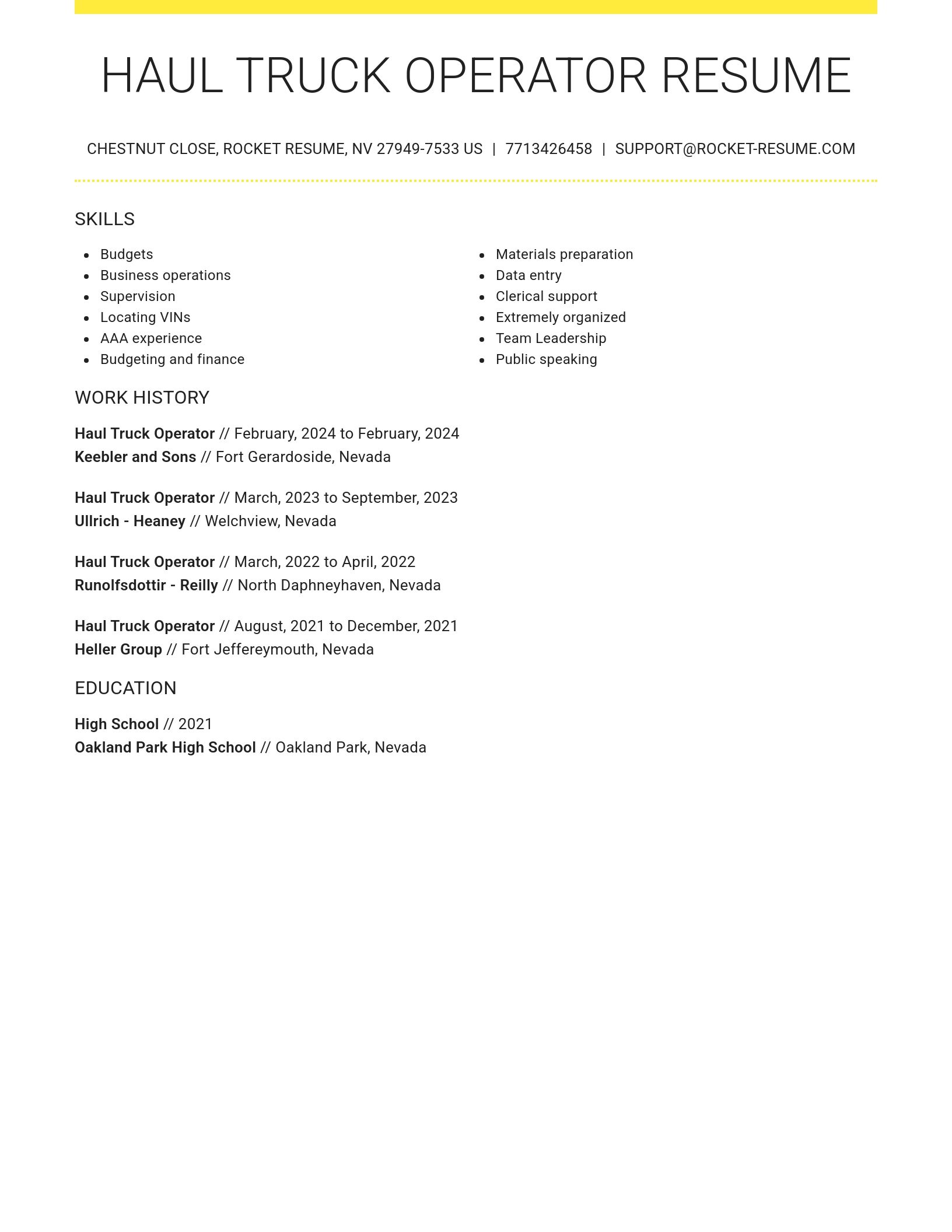 Grand resume template