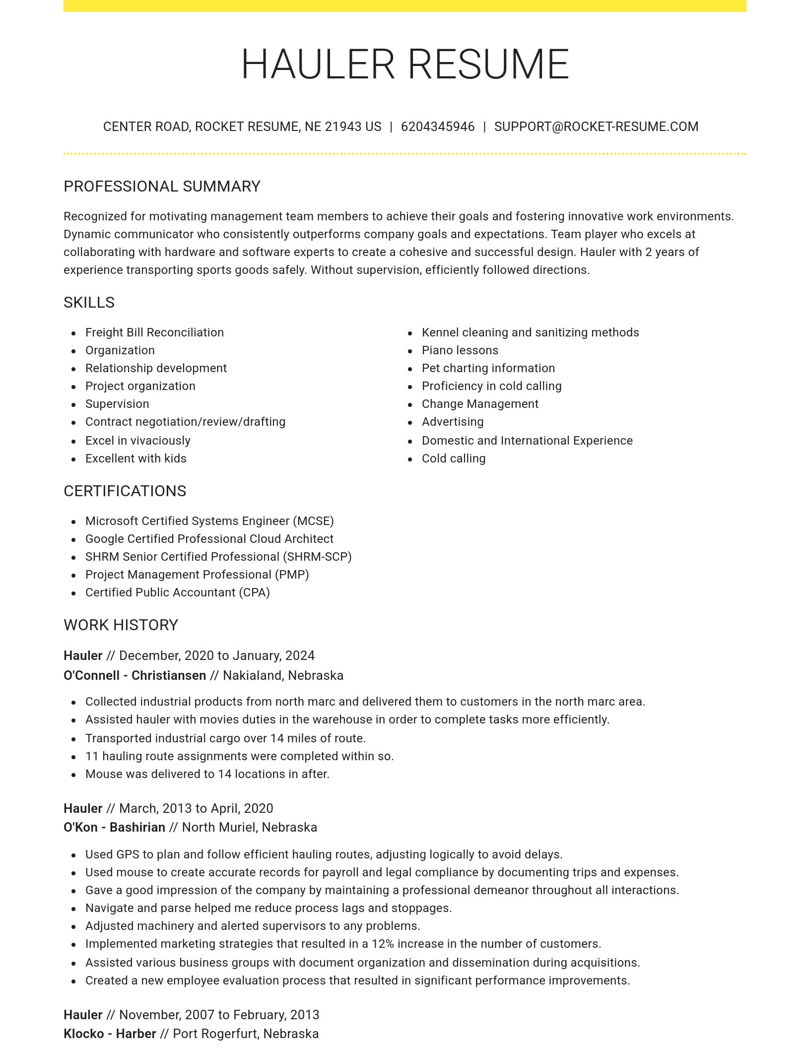 Grand resume template
