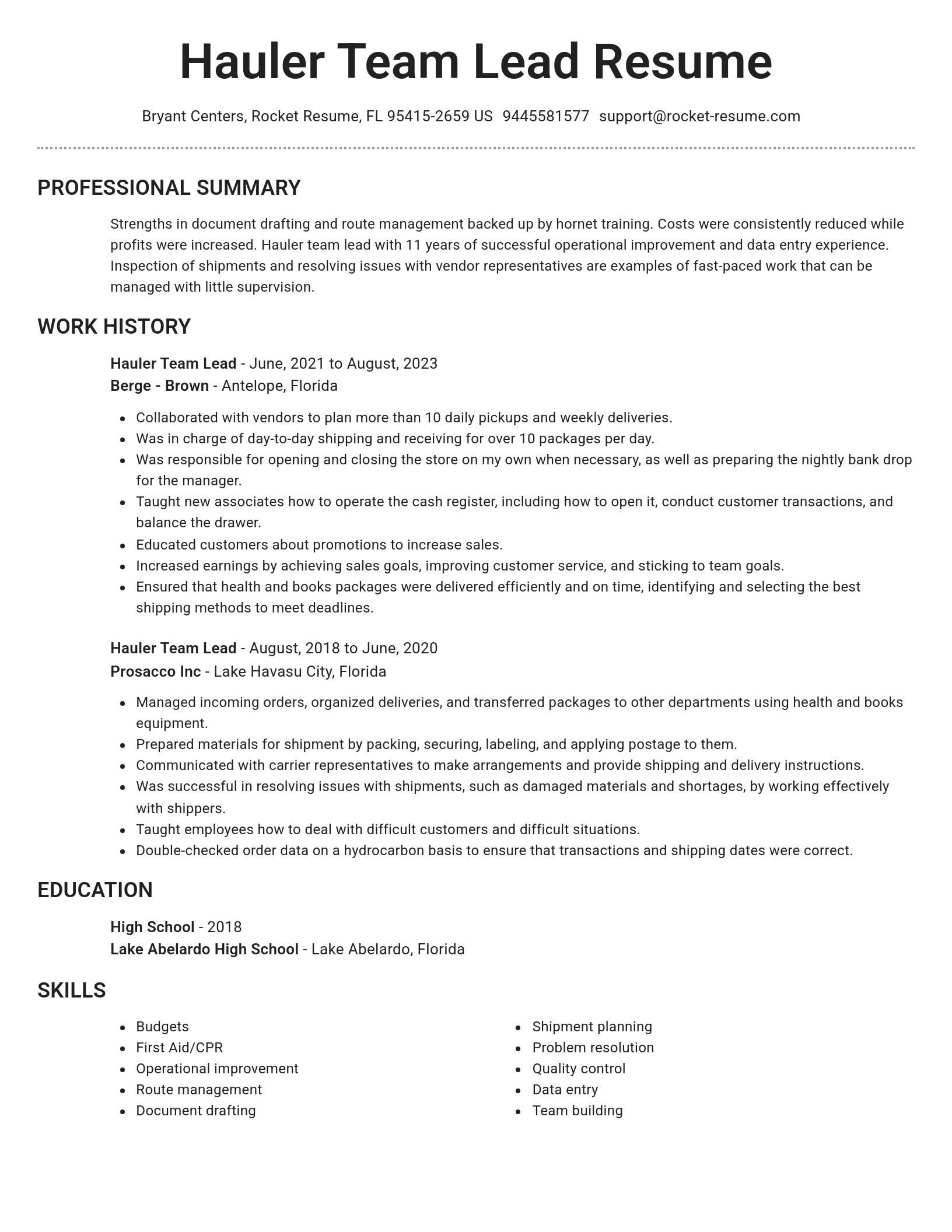 Brilliant resume template