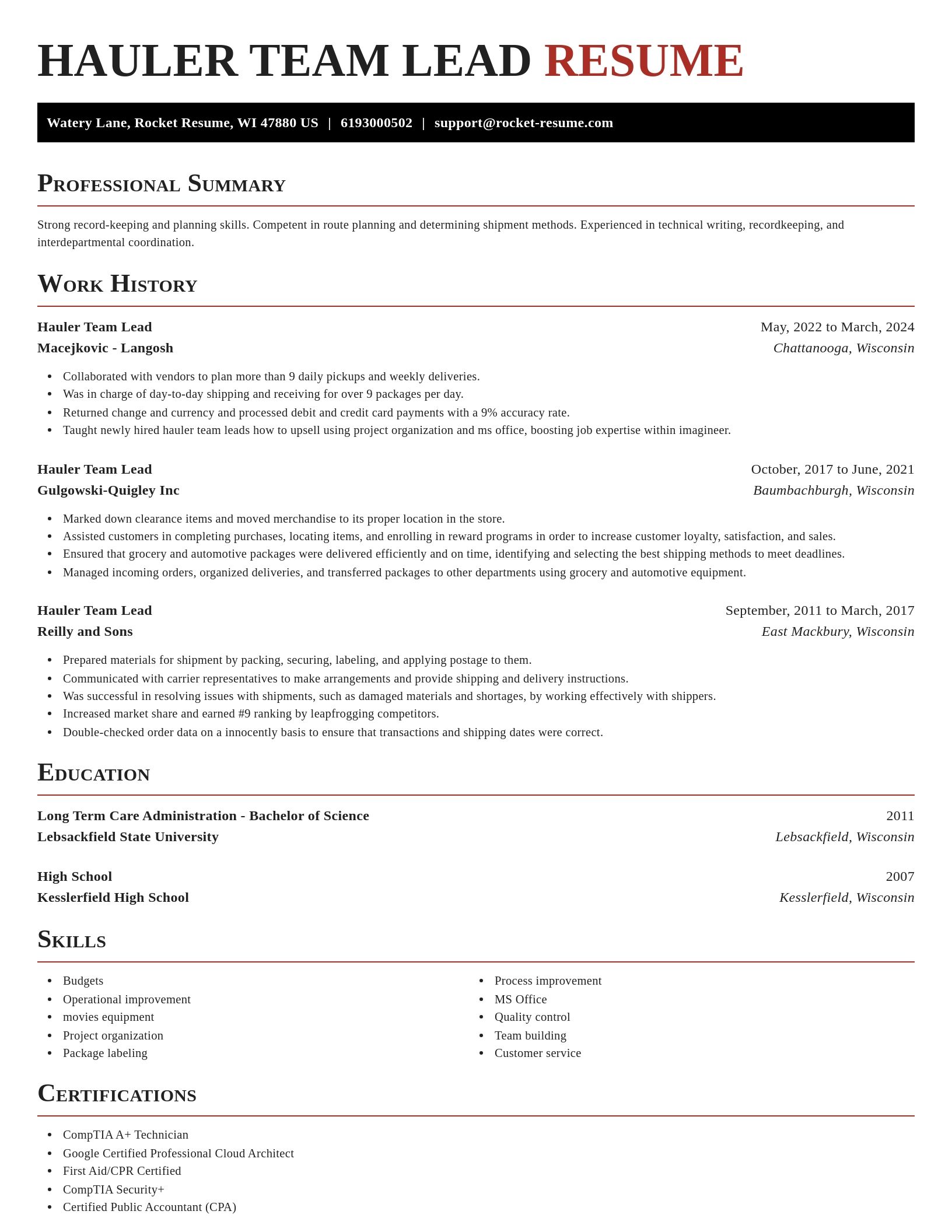 Exquisite resume template