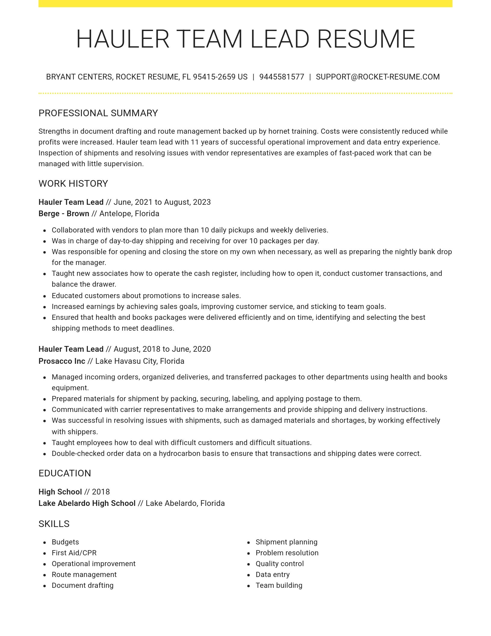 Grand resume template