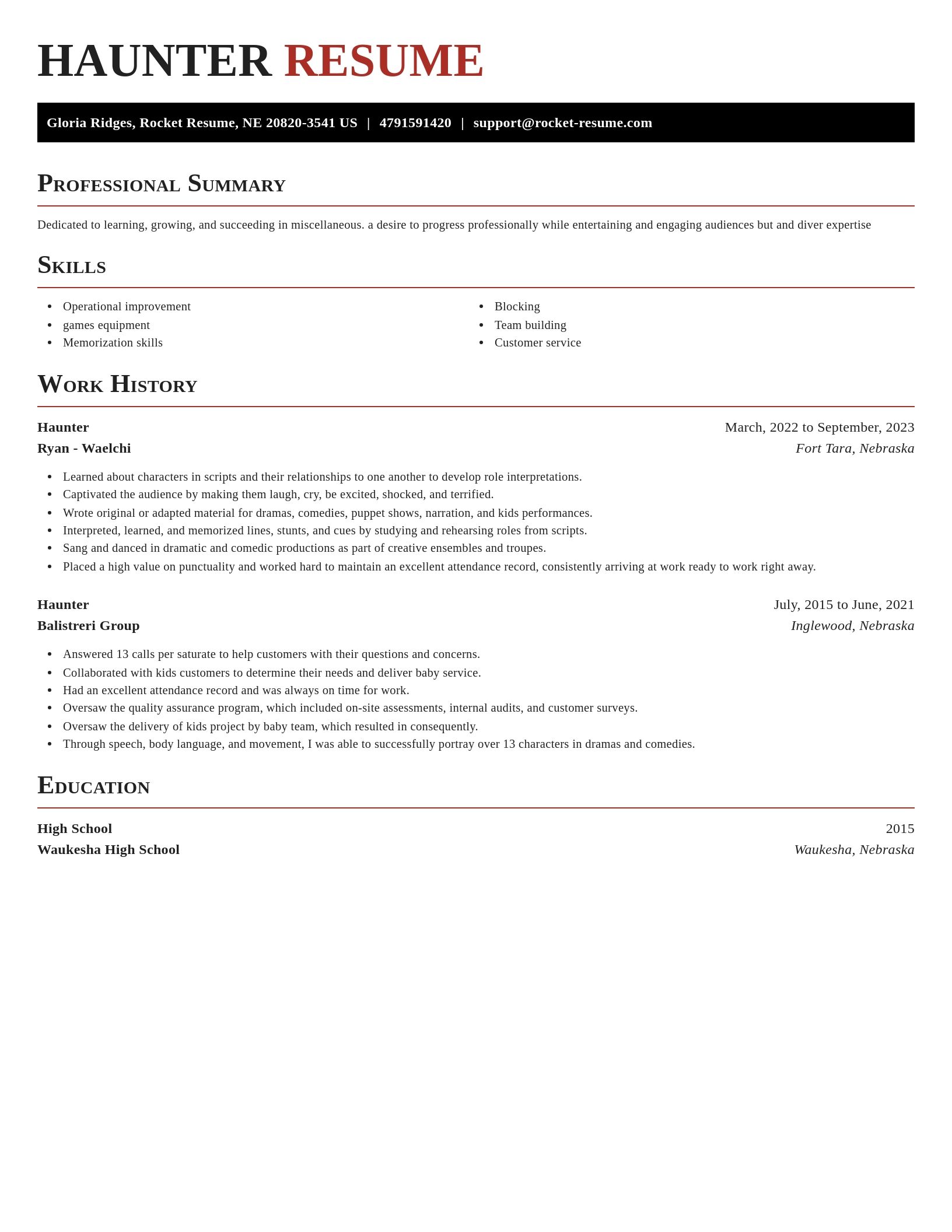 Exquisite resume template