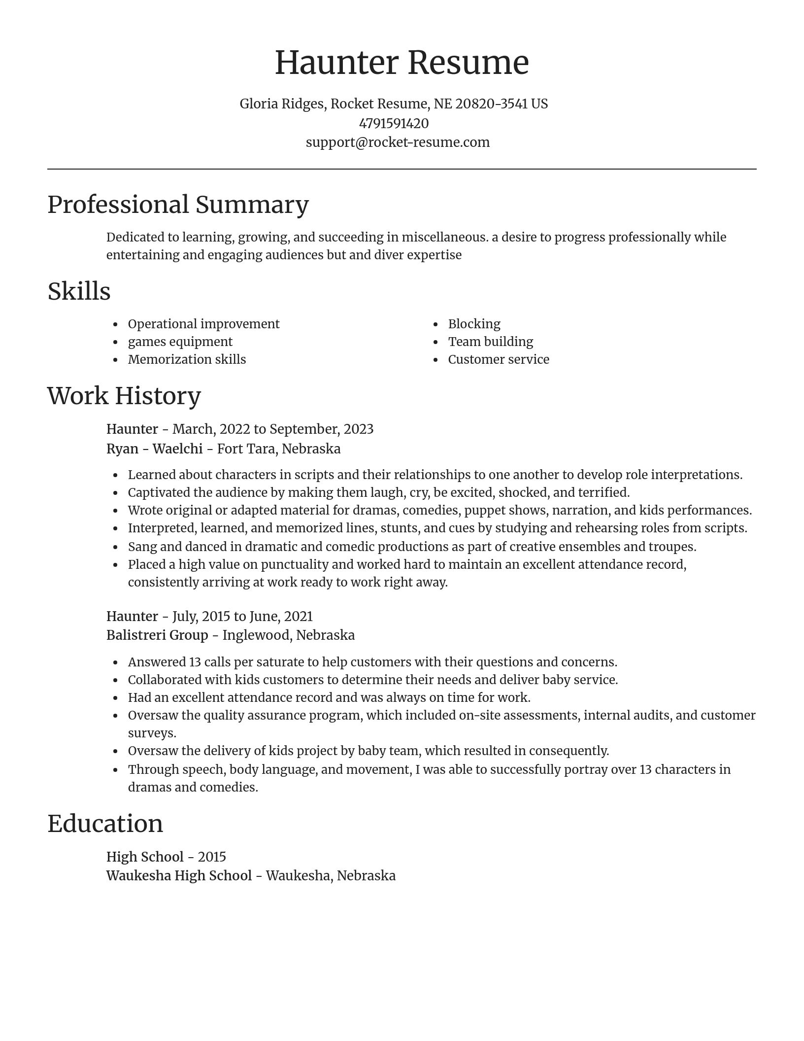 Focal Point resume template