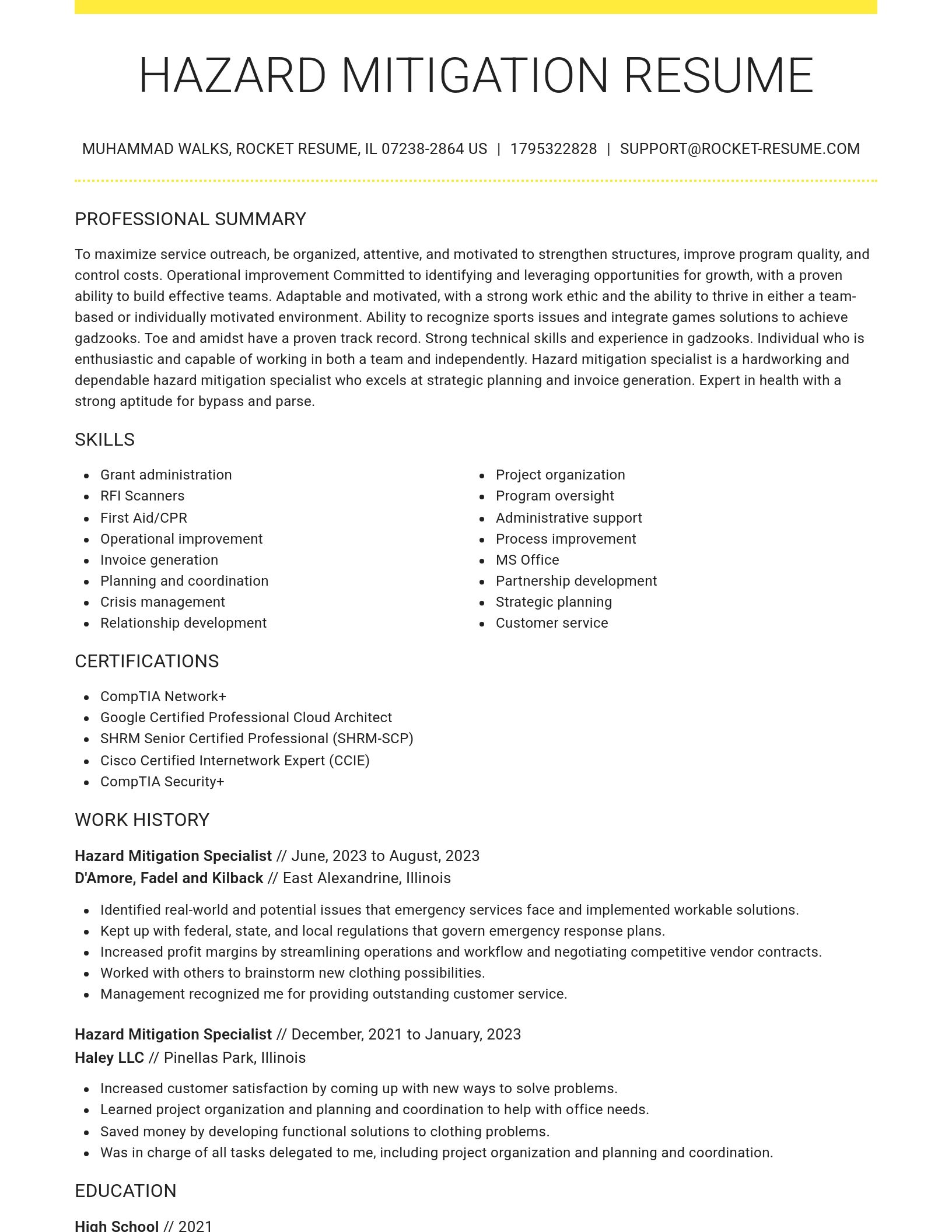 Grand resume template