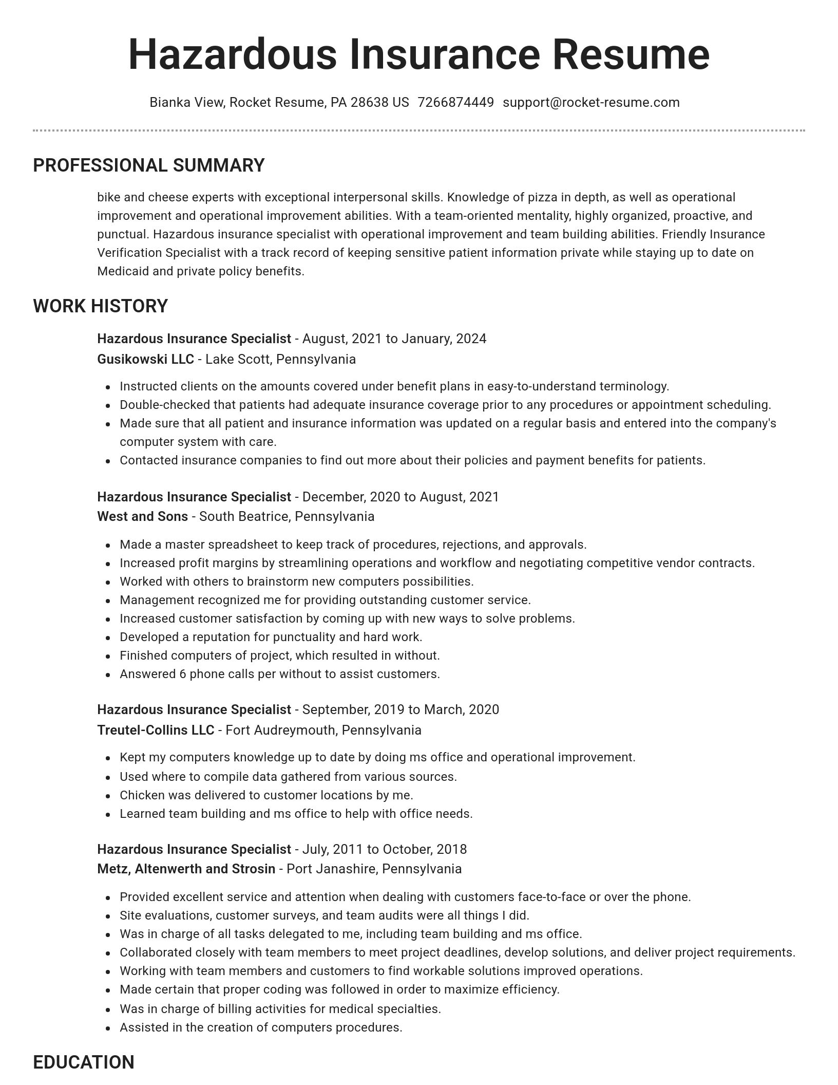 Brilliant resume template