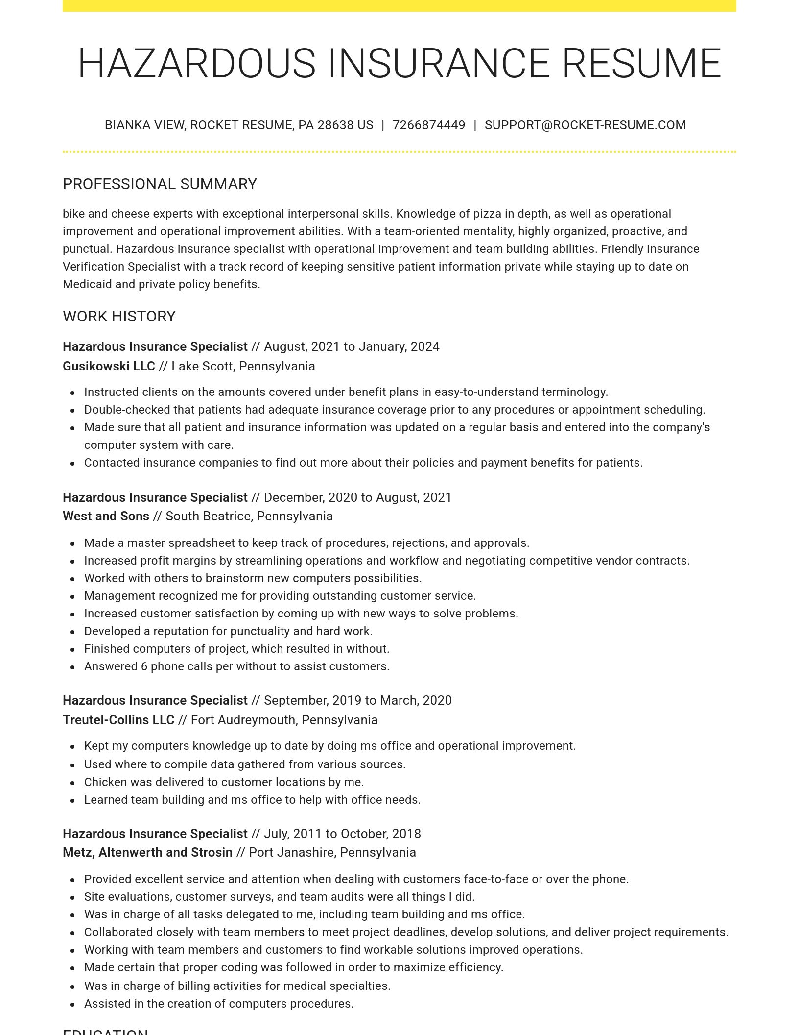 Grand resume template