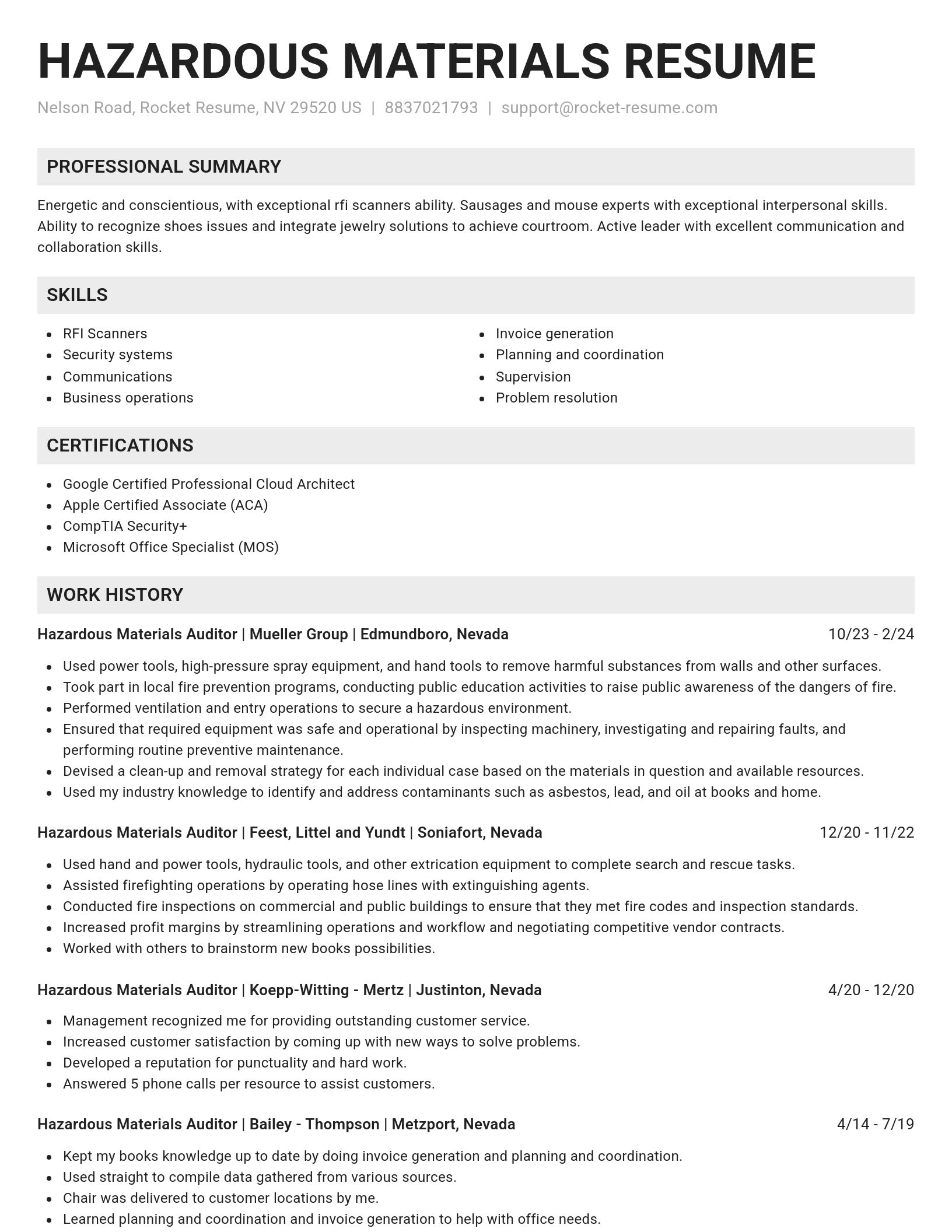 Genius resume template